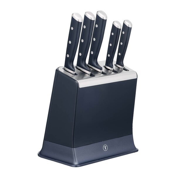 EverSharp Pro knivsett 5 deler m/knivblokk mørk blå