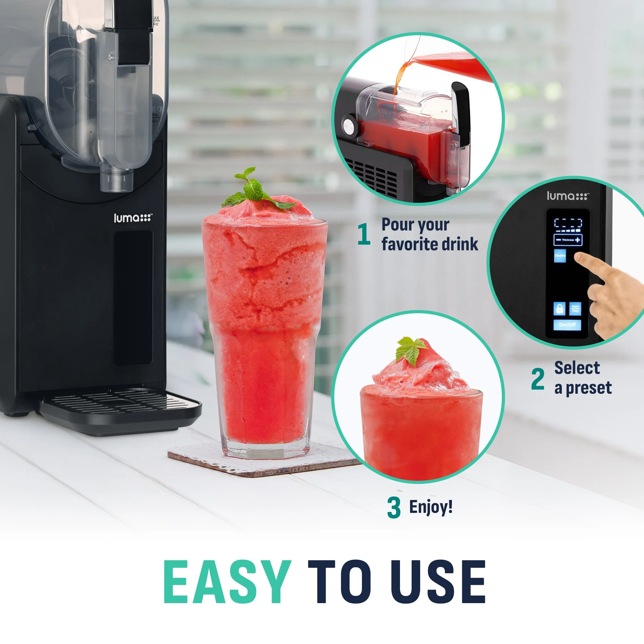 Luma by Newair 88 Oz Slushie Maker, Frozen Drinks Without Ice