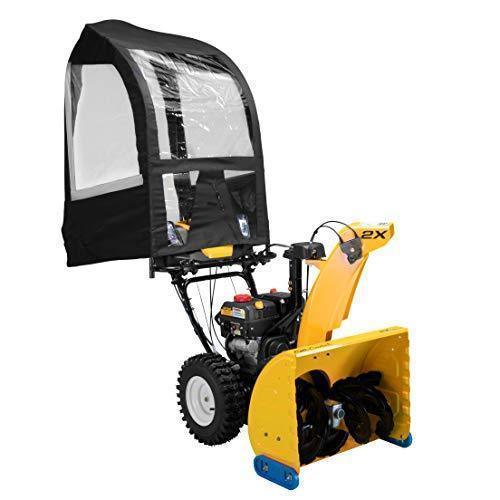 Deluxe Universal Snow Thrower Cab, Black C Fits Most Two & Three-Stage Snow Blowers, Includes Storage Pouch & Reflective Fabric