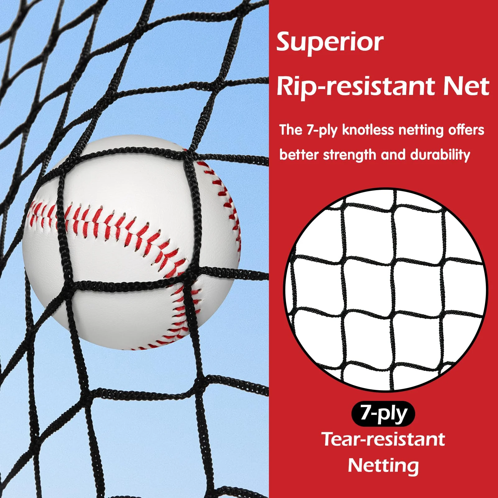 Bearwill 7x7ft Baseball Softball Practice Net