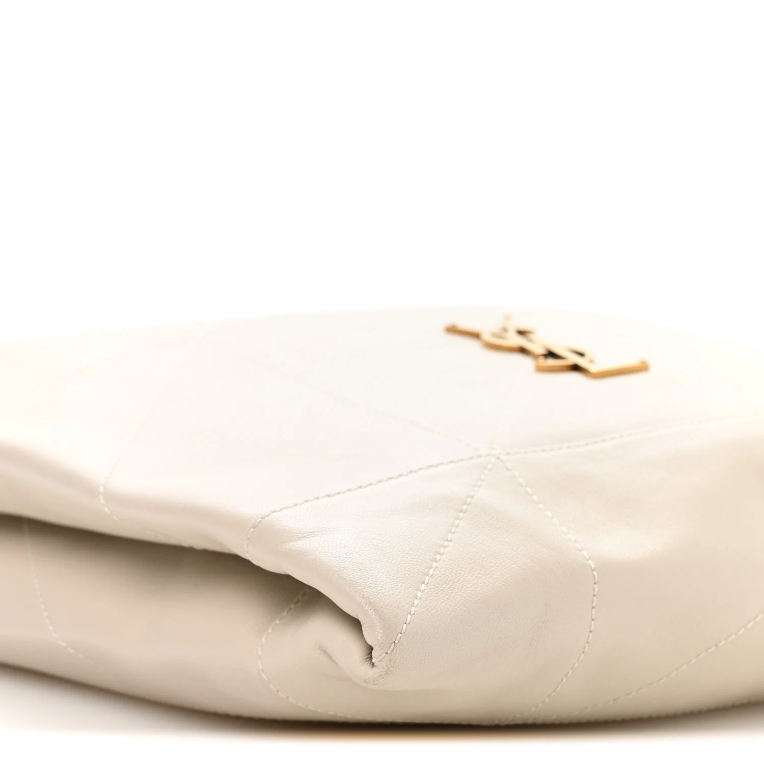 Lambskin Matelasse Monogram Medium Jamie 4.3 Pochon Blanc Vintage