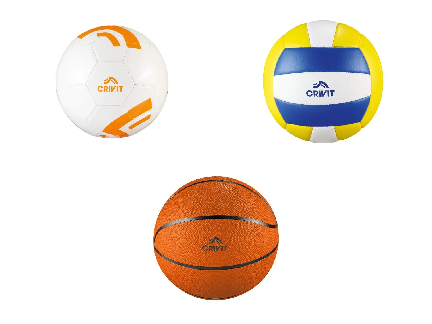 CRIVIT Ballon de football, de volley-ball ou de basket-ball