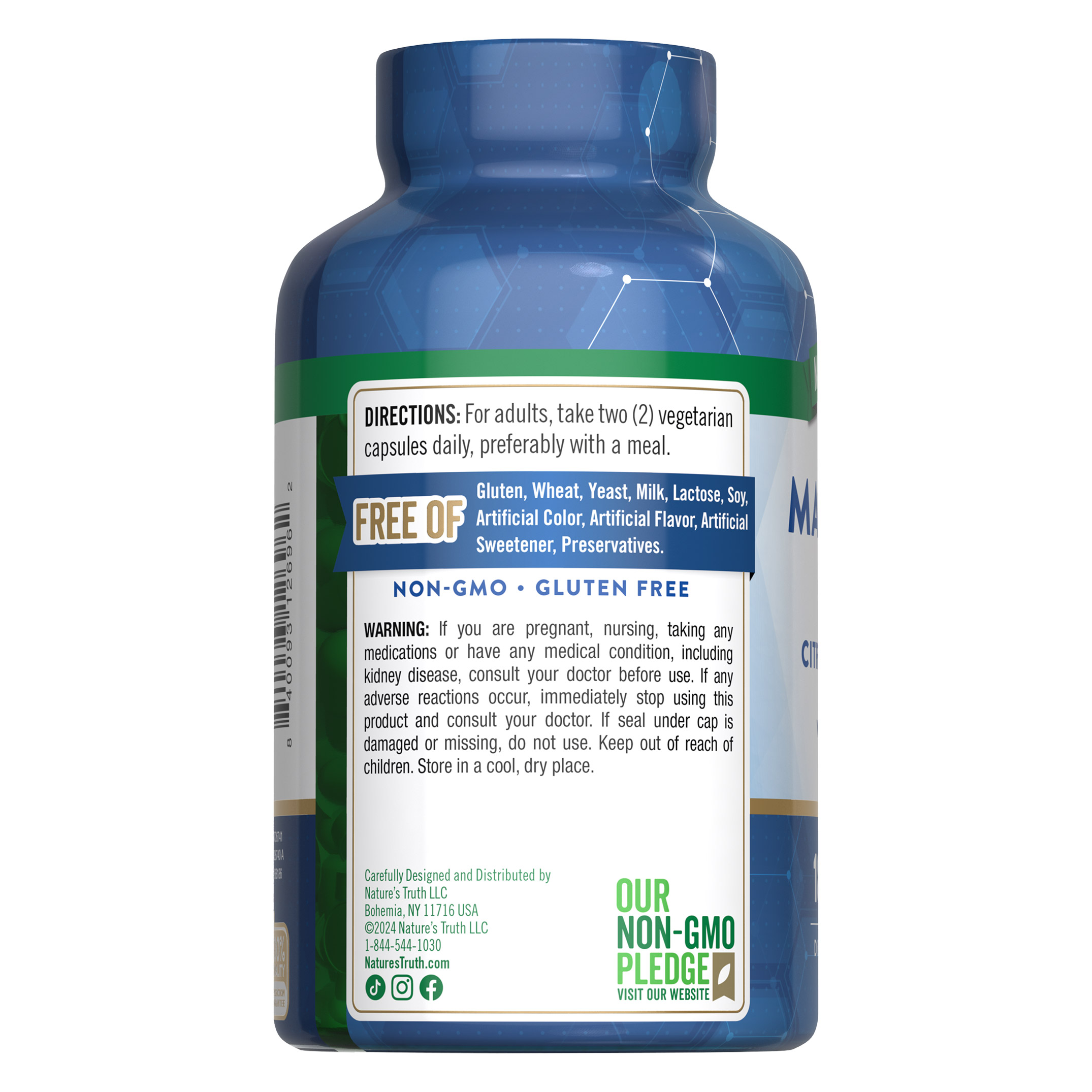 Magnesium Blend, 250 mg, 180 Vegetarian Capsules - Image 2