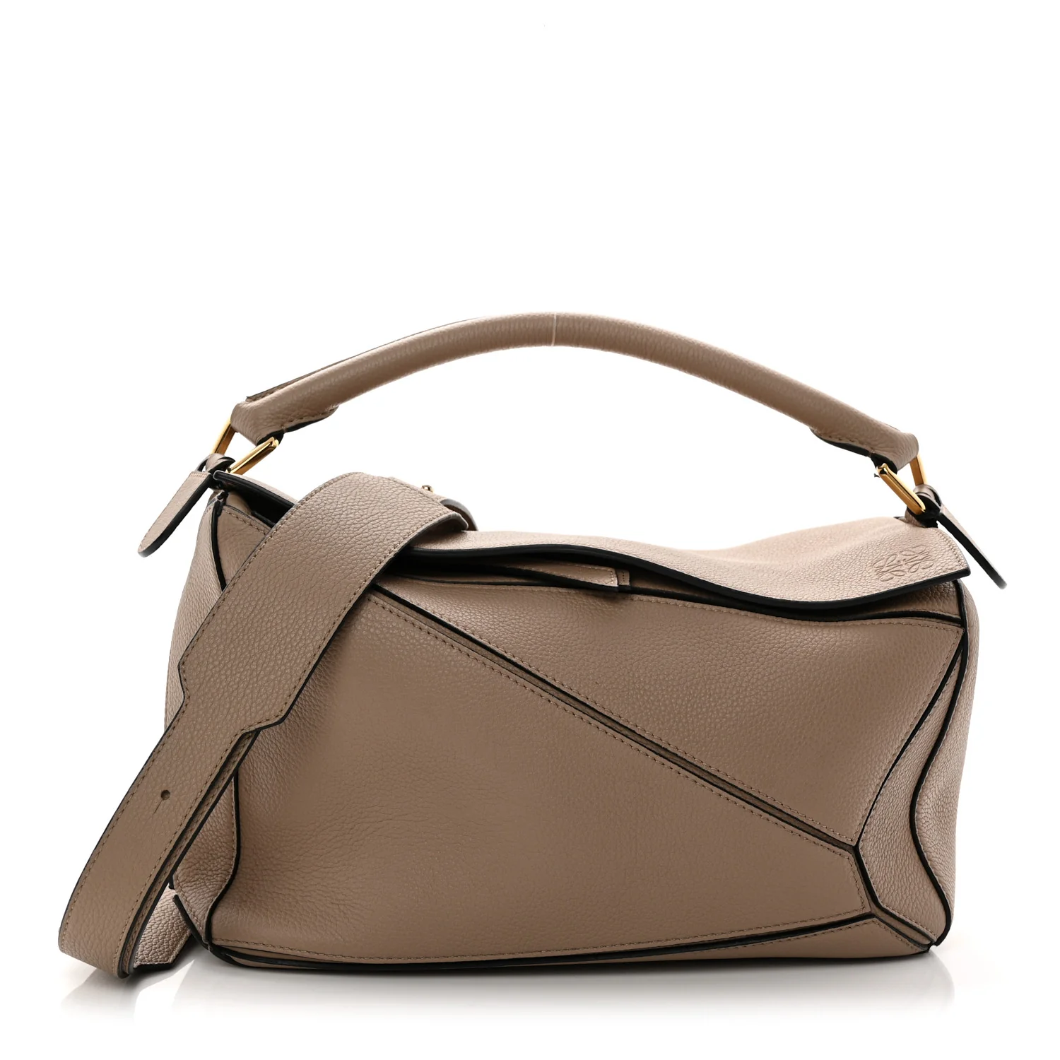 Calfskin Medium Puzzle Bag Sand