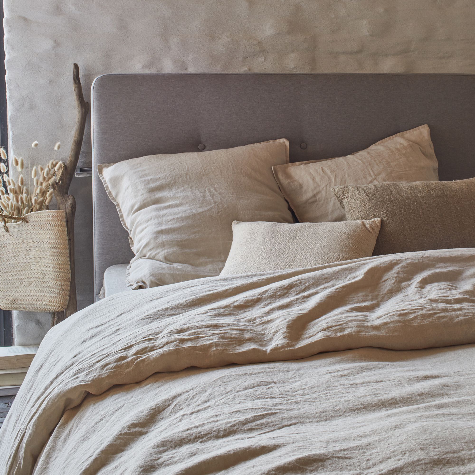 VENCE - Housse de couette en lin lavé240x220cm - beige