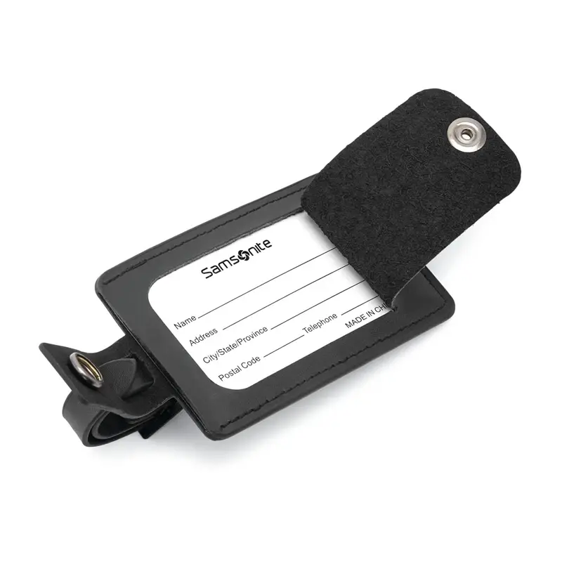 Black Leather ID Tags (Set of 2) Luggage Accessories | 3470-RZPSV - SAMSONITE OUTLET