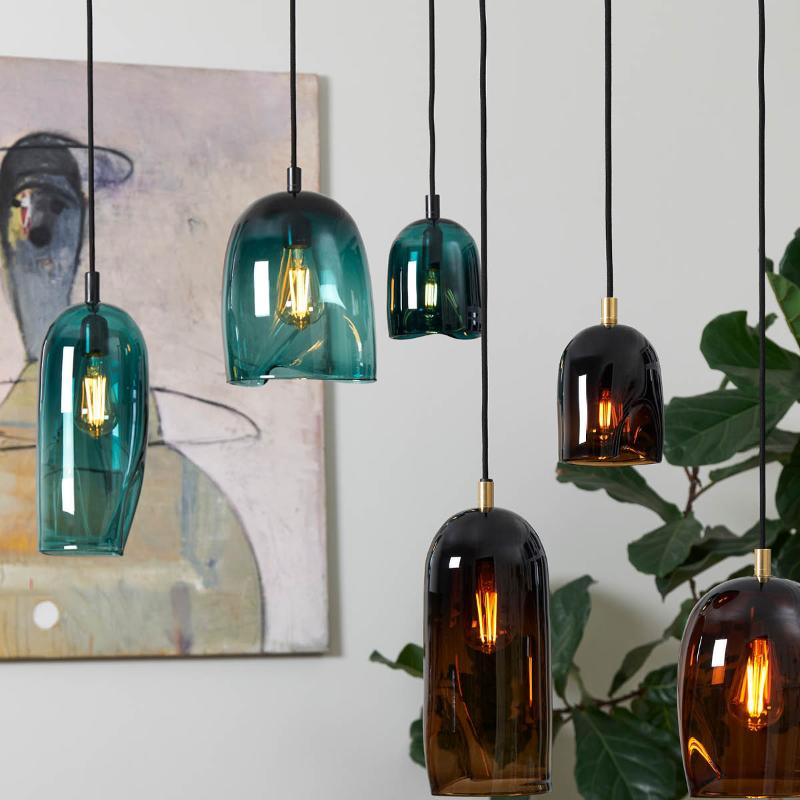 Klem lampe stor 37 cm lagune
