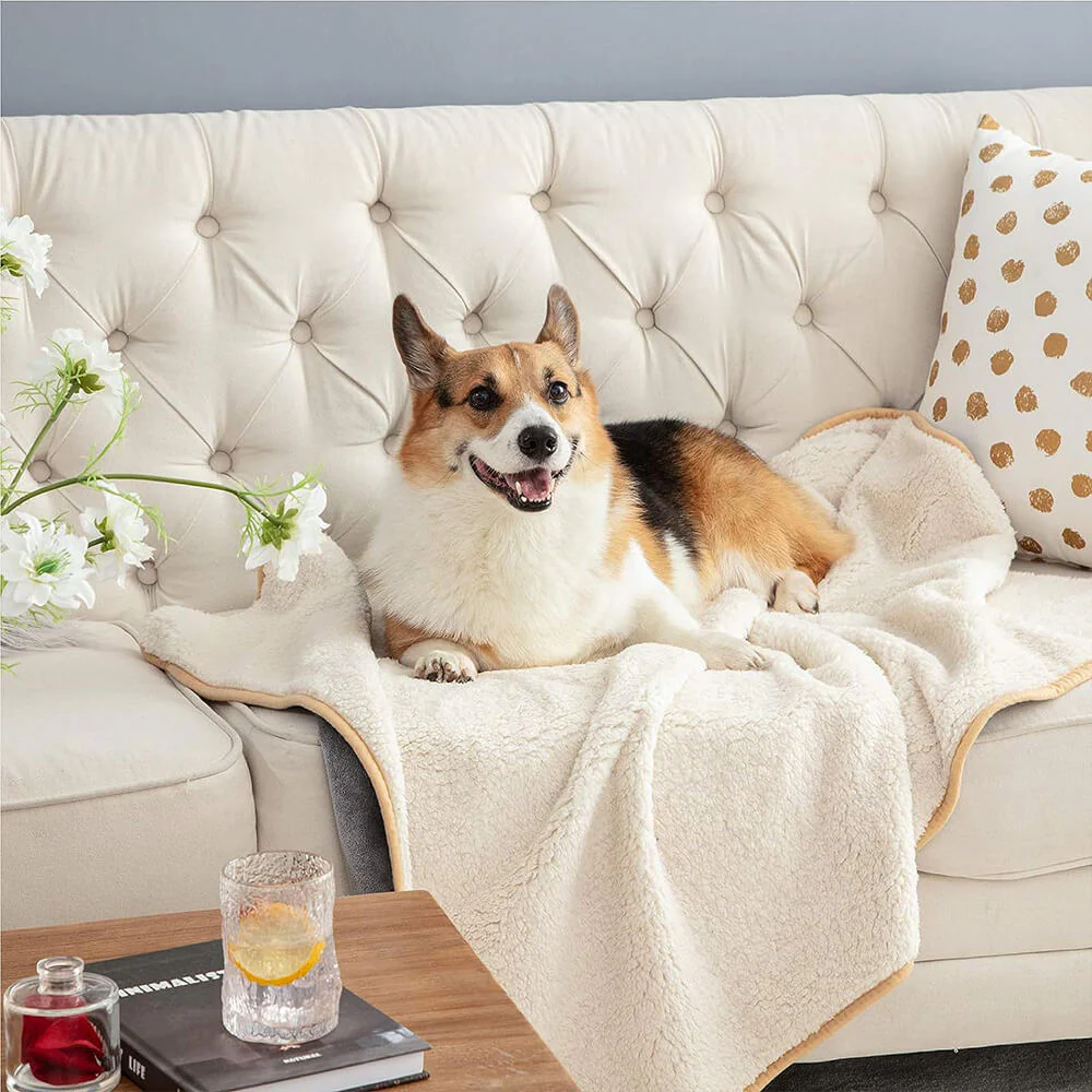 Cozy & Protective Throw Reversible Fleece Pet Blanket