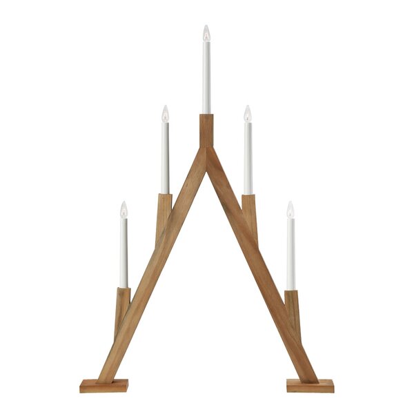 Bjurfors 5-armet adventsstake 76,5 cm beiset brun