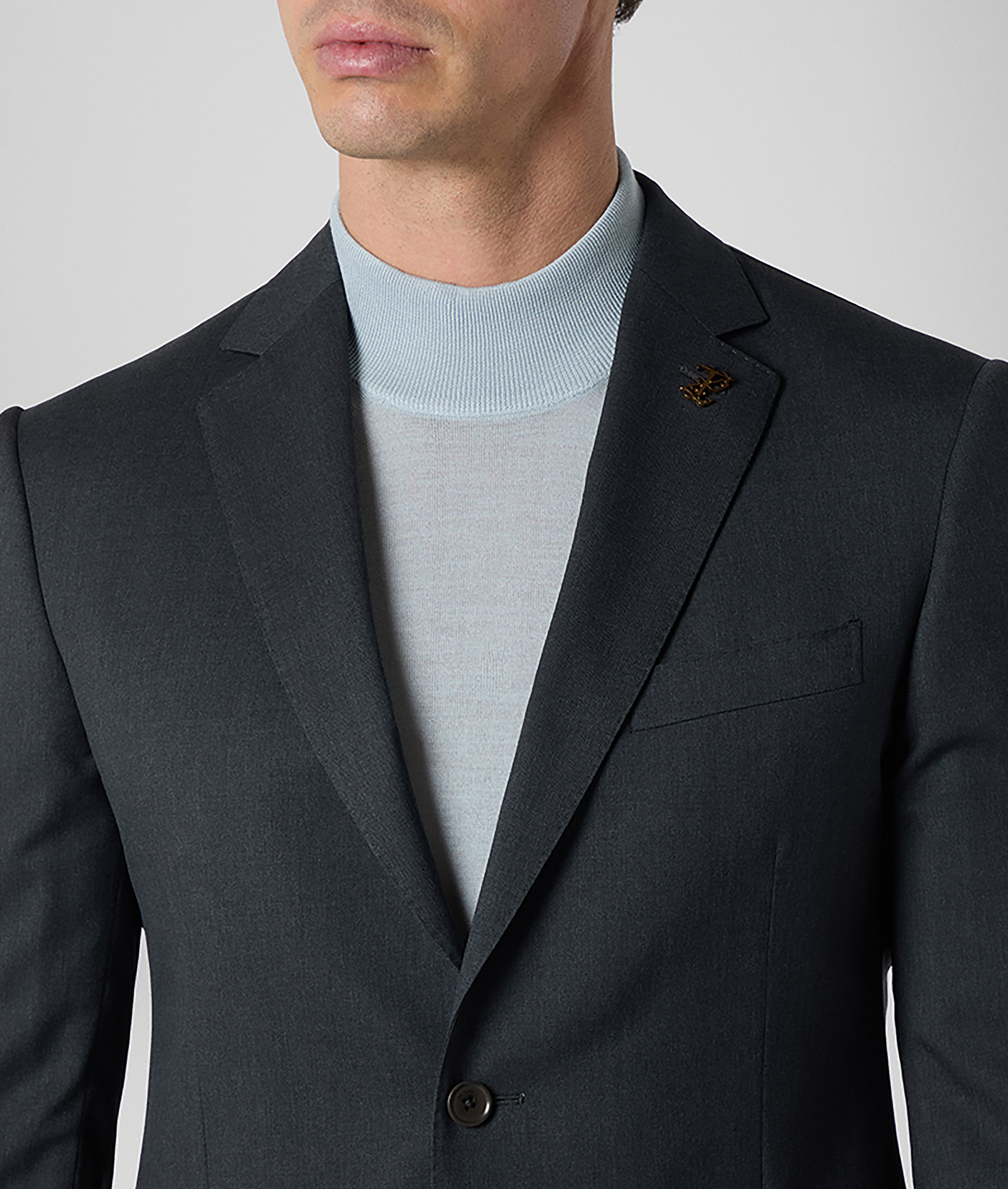 VICENZA SUIT IN PURE WOOL DARK GREY