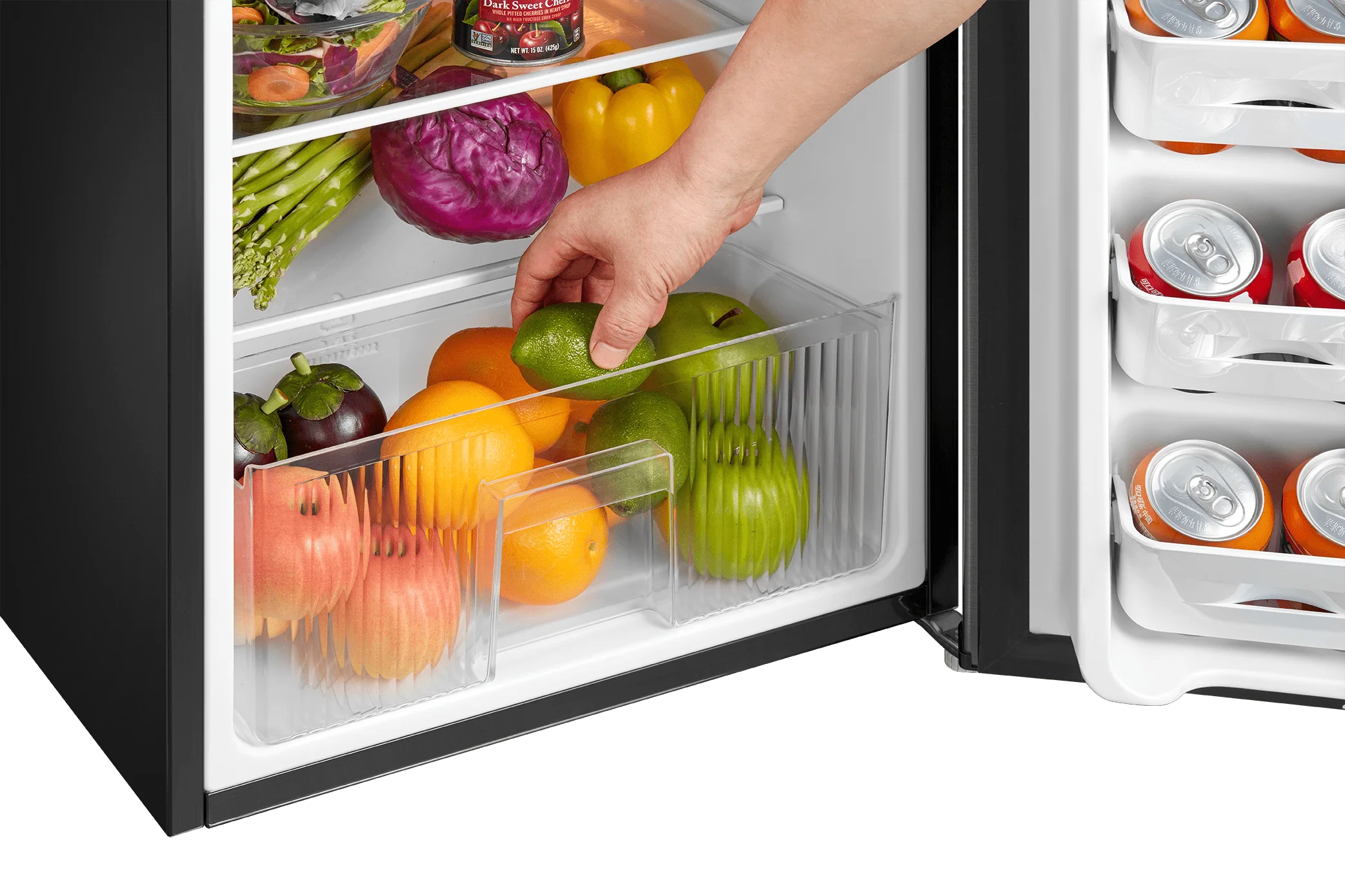 3 2 Cu ft Two Door Mini Fridge with Freezer, Stainless Steel, E Star, ARM32D5ASL Image 4