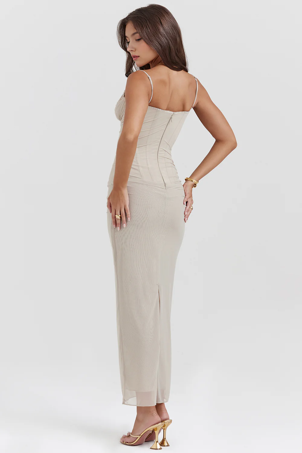 Aurélie | Robe en Réseau avec Dentelle