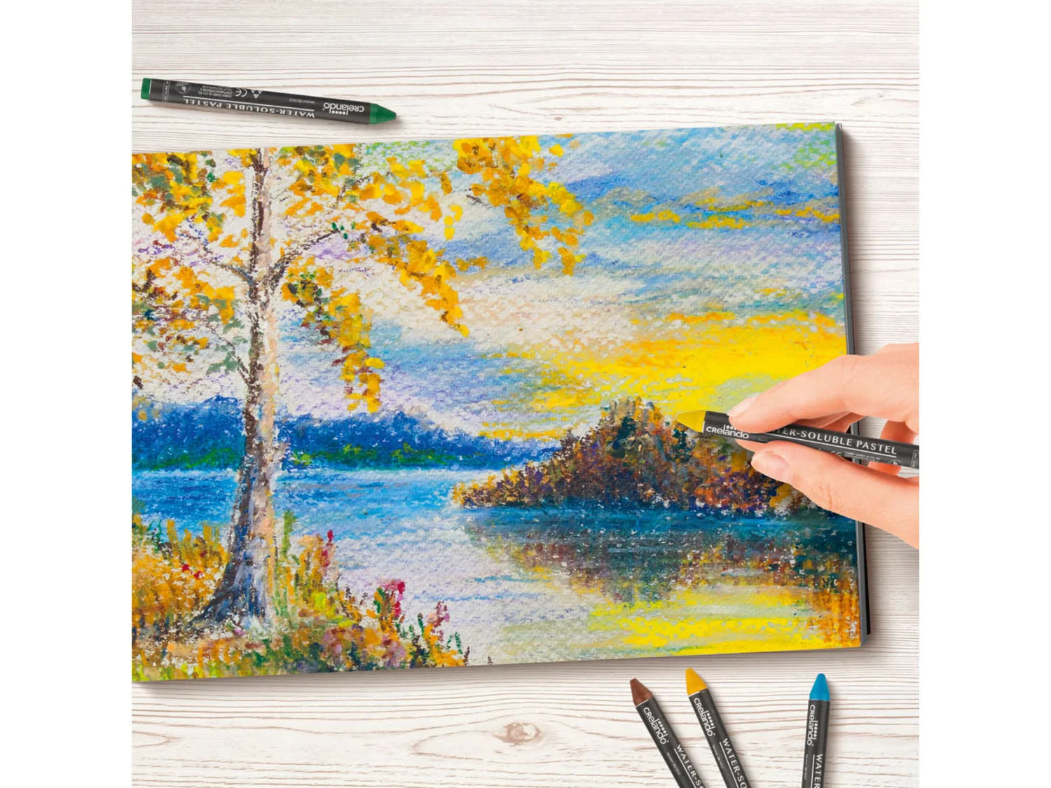 crelando Aquarell pastels de cire, 48 pices