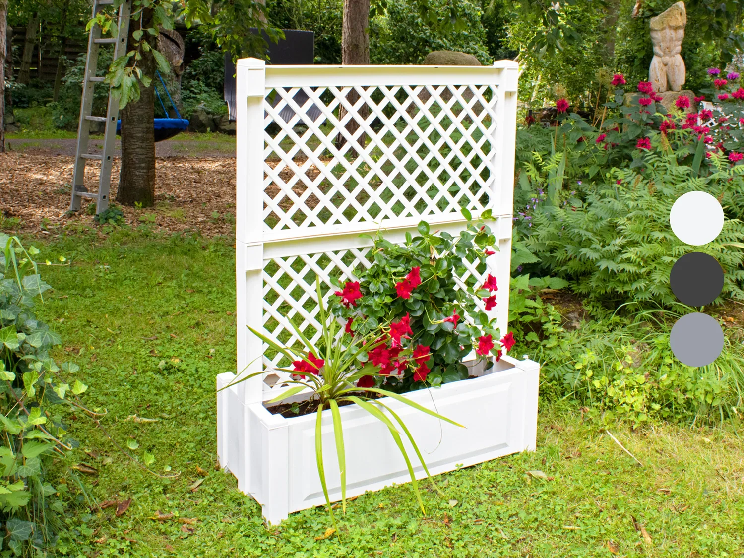 KHW Bac  plantes avec treillis central, l 100 x H 140 x P 43 cm, 110 L