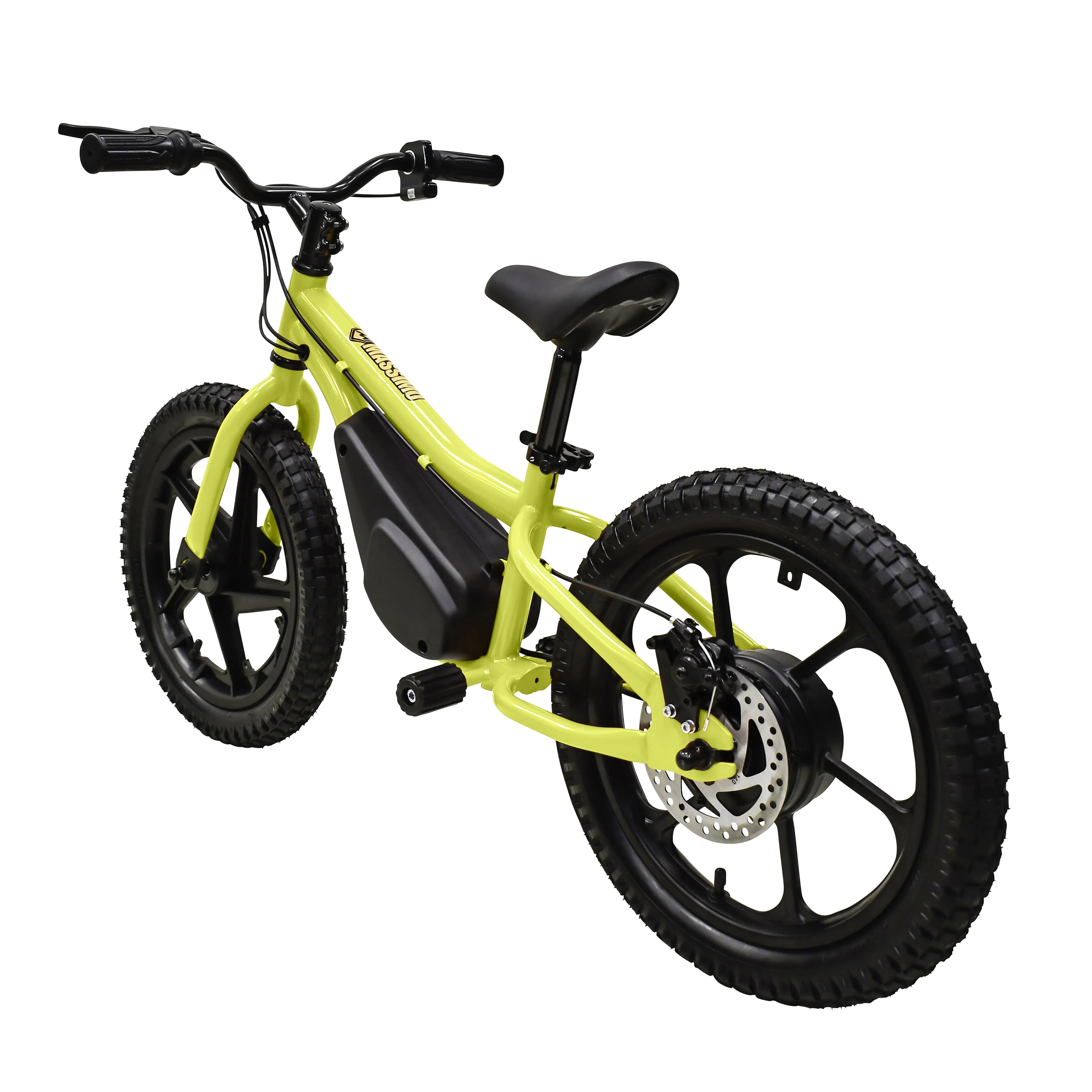 Massimo E13 24V Electric Balance Bike Bicycle | Seat Height 18in - 22in Battery Powered Ages 5 & up (Yellow)