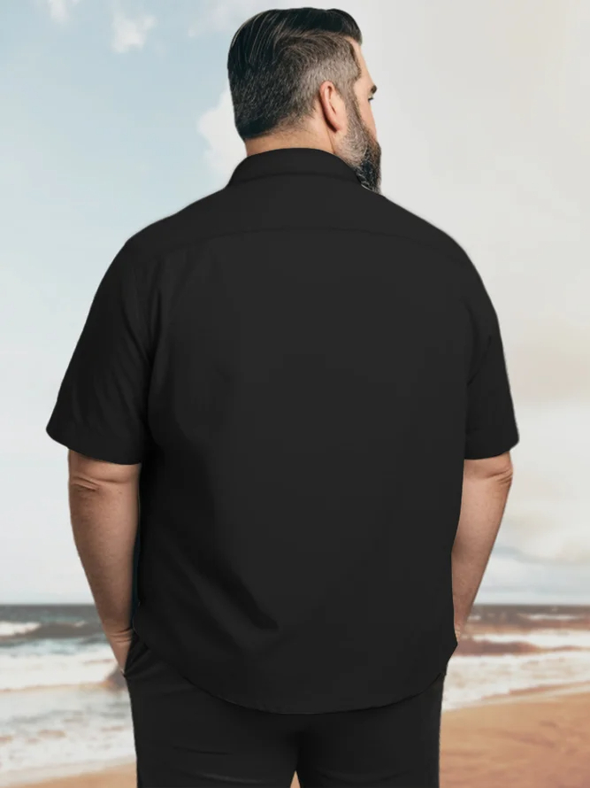 Chemise hawaïenne décontractée à manches courtes pour homme, grandes tailles, modèle 012