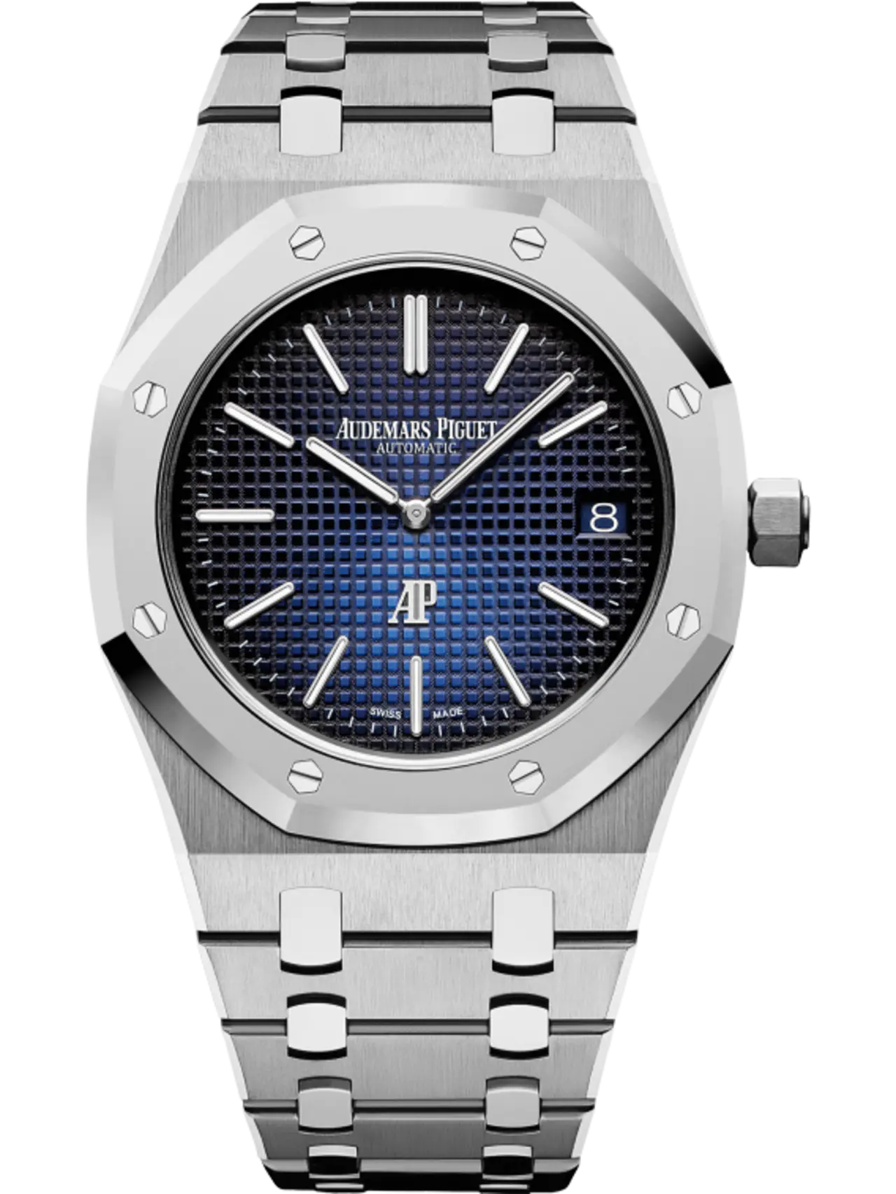 【Super Clone】Audemars Piguet Royal Oak 39mm Smoked Blue Dial Titanium 15202IP.OO.1240IP.01
