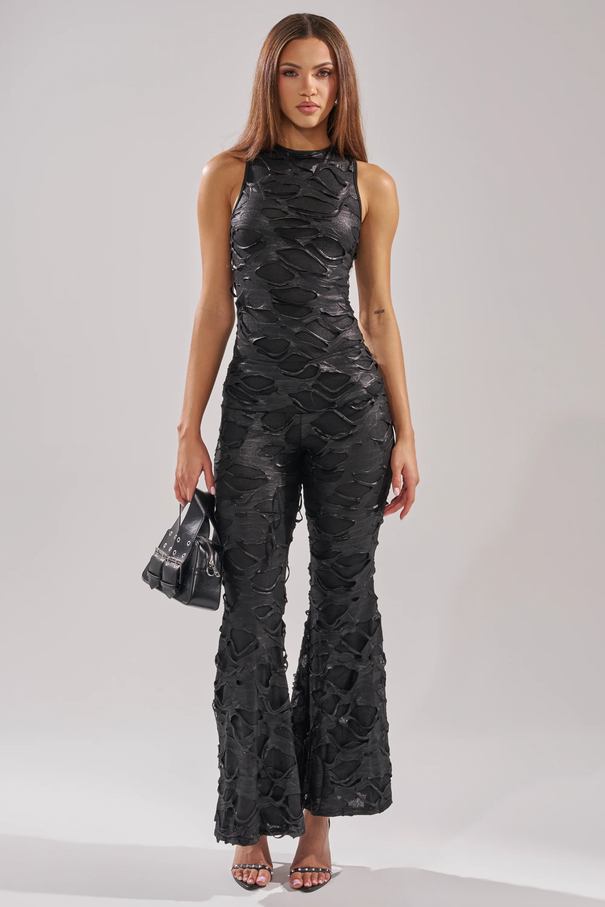 SASHA LACE SLEEVELESS JUMPSUIT - Akira Store