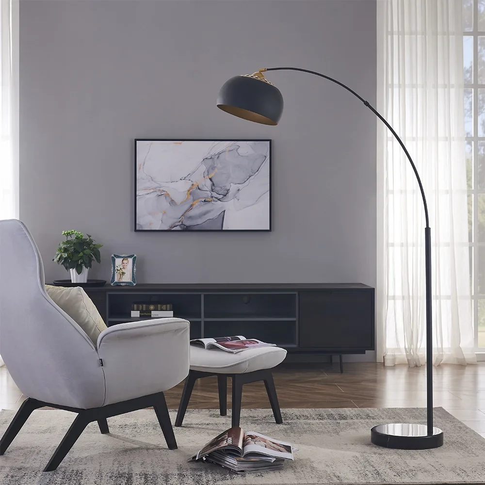 Rosen Garden Brand Arc Floor Lamp Modern Reading Light for Living Room