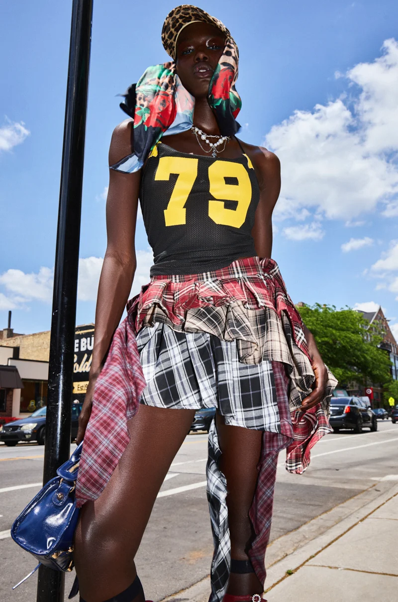 SHAY MULTI PLAID MINI SKIRT - Akira Store