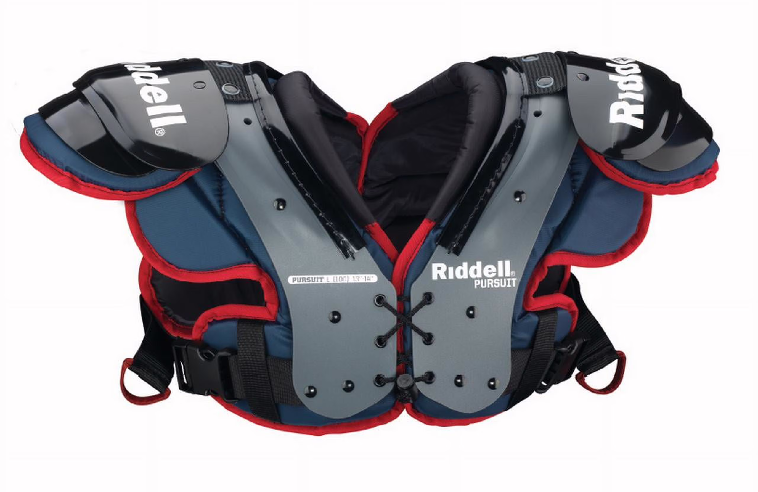 Pursuit Youth Football Shoulder Pad, Blue/Red, X-Large(XL) - Image 4