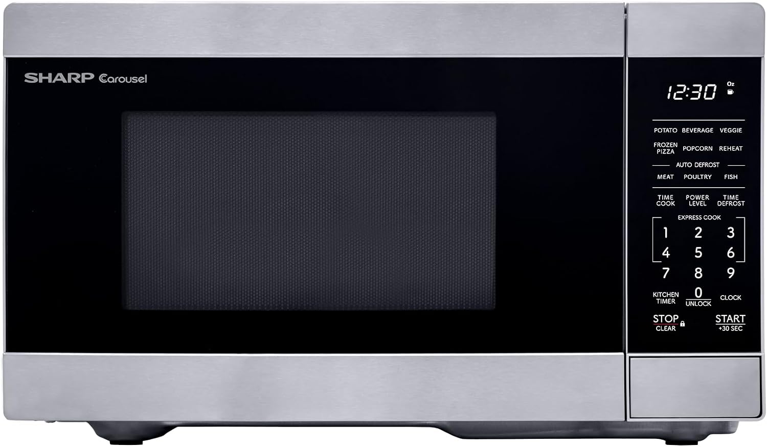 Sharp SMC0962KS 0.9 cu900W Stainless Steel Countertop Microwave Oven