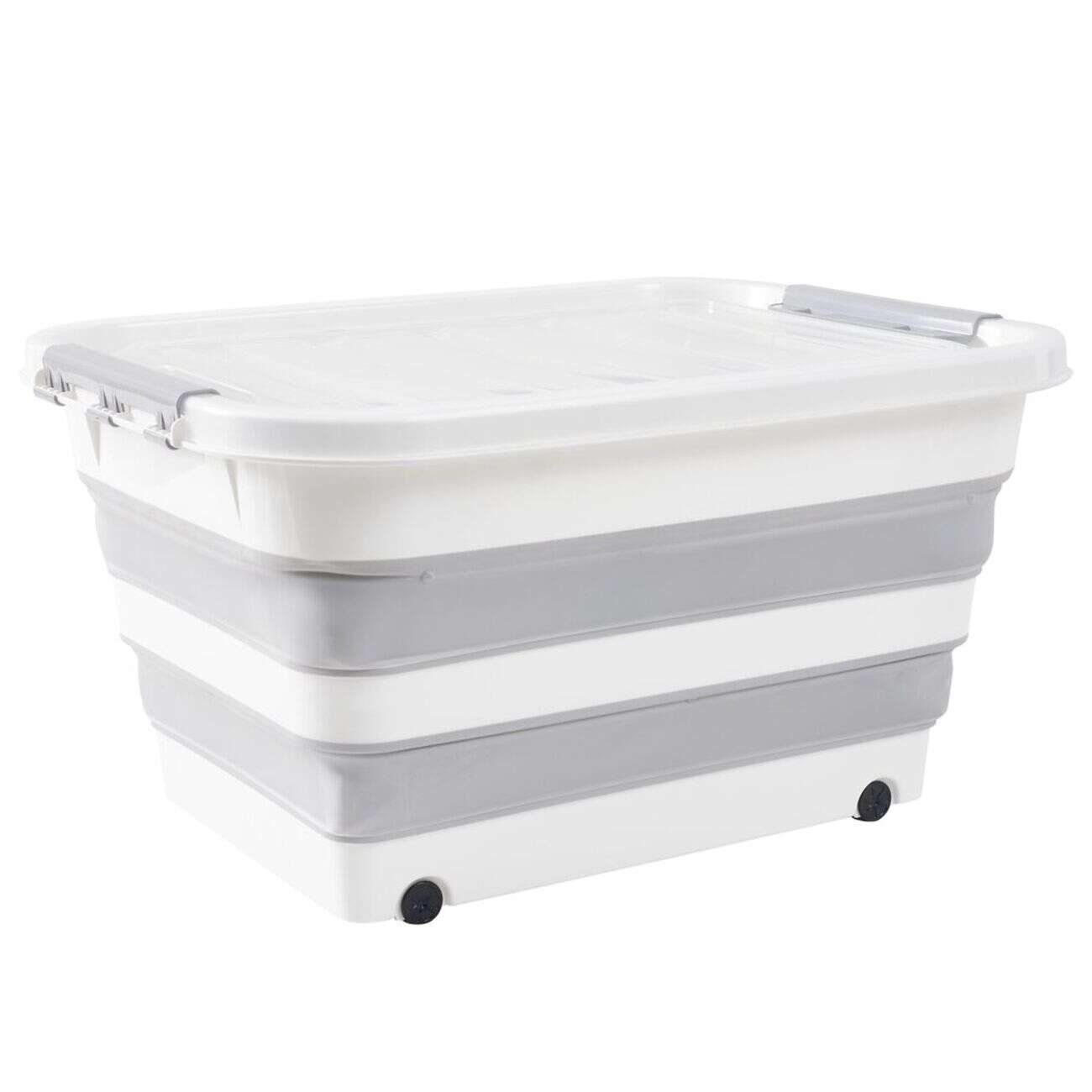 Box de rangement pliable 65L à roulettes 70x51xH31cm