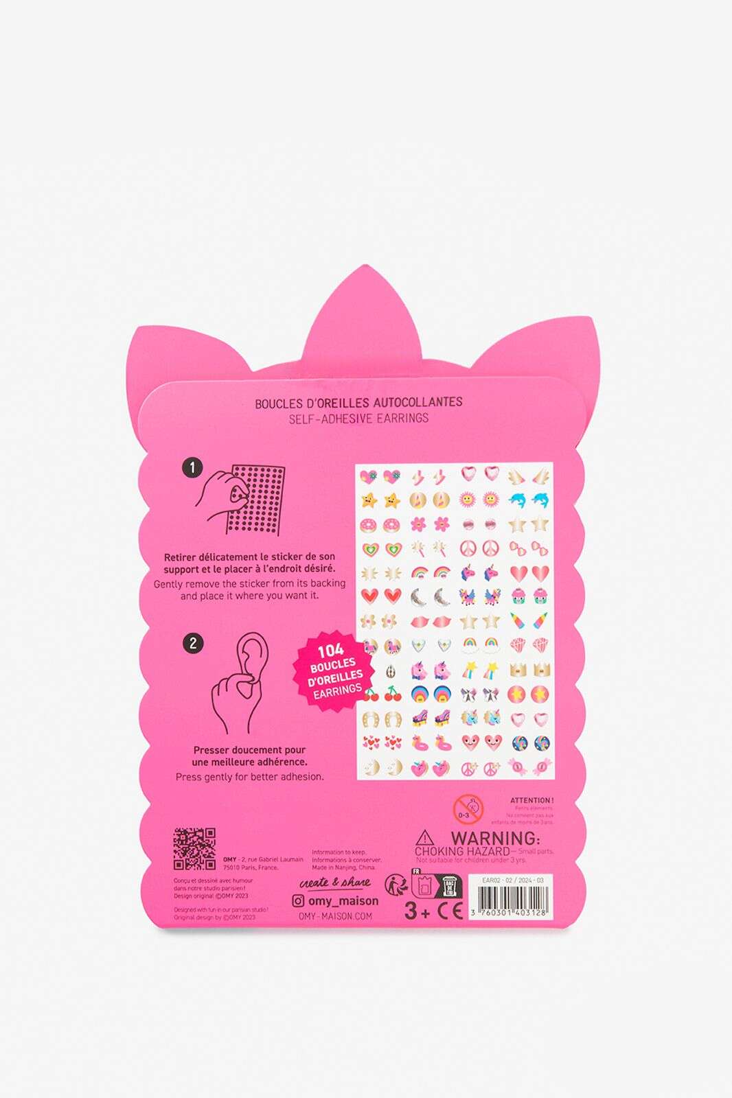 OMY zelfklevende oorbellen