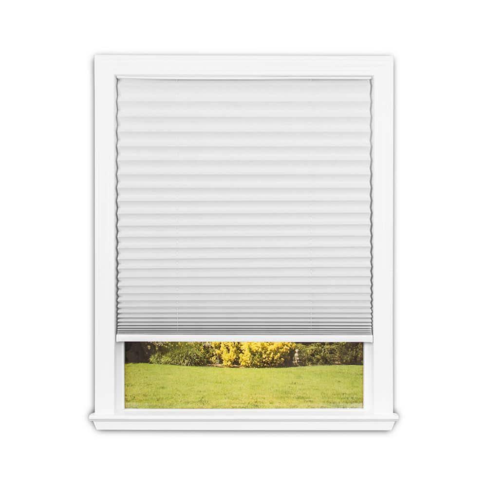 Redi Shade Easy Lift Trim-at-Home Cordless Pleated Light Blocking Fabric Shade White, 30 in