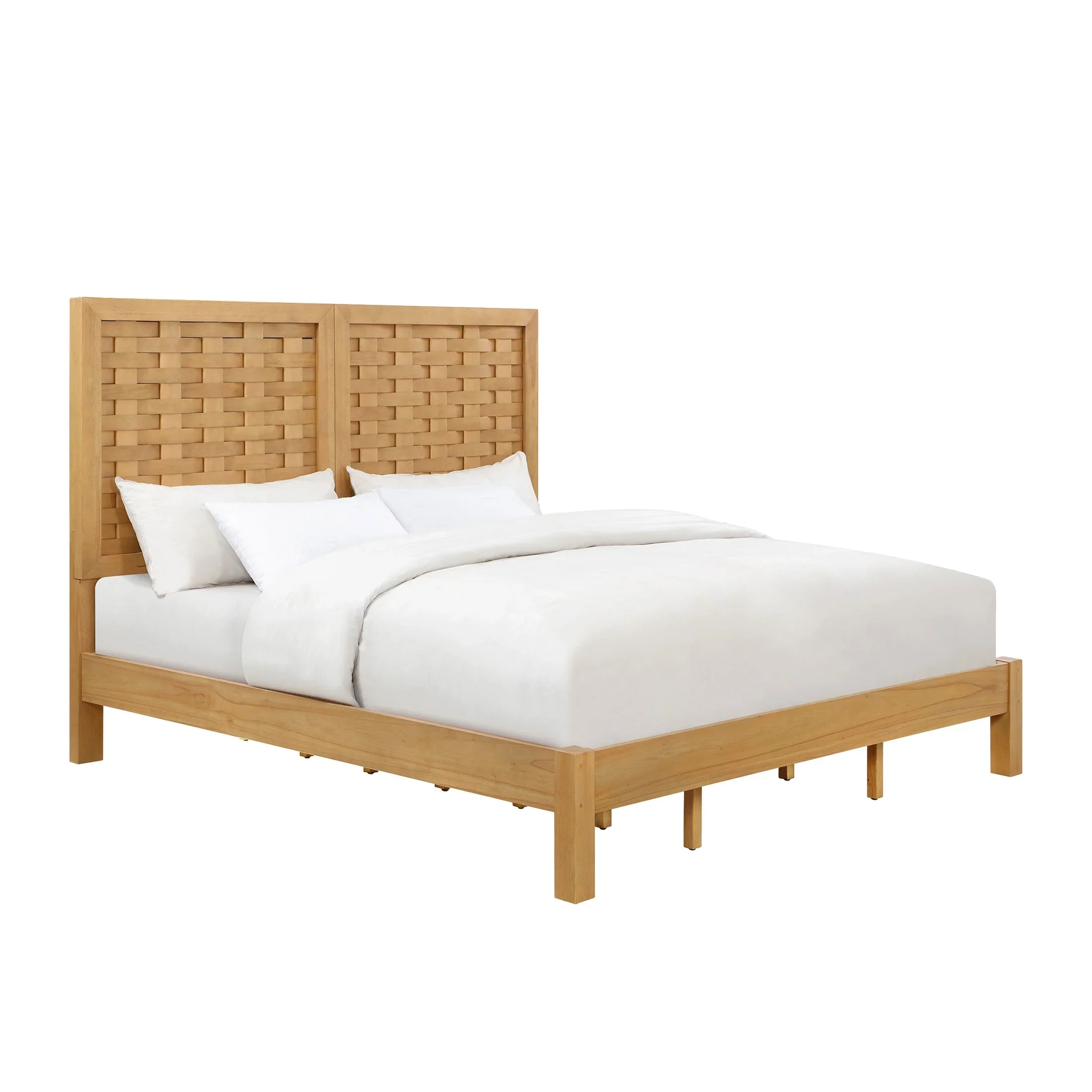 Better Homes & Gardens Bristol Queen Woven Bed, Natural Oak finish, by Dave & Jenny Marrs