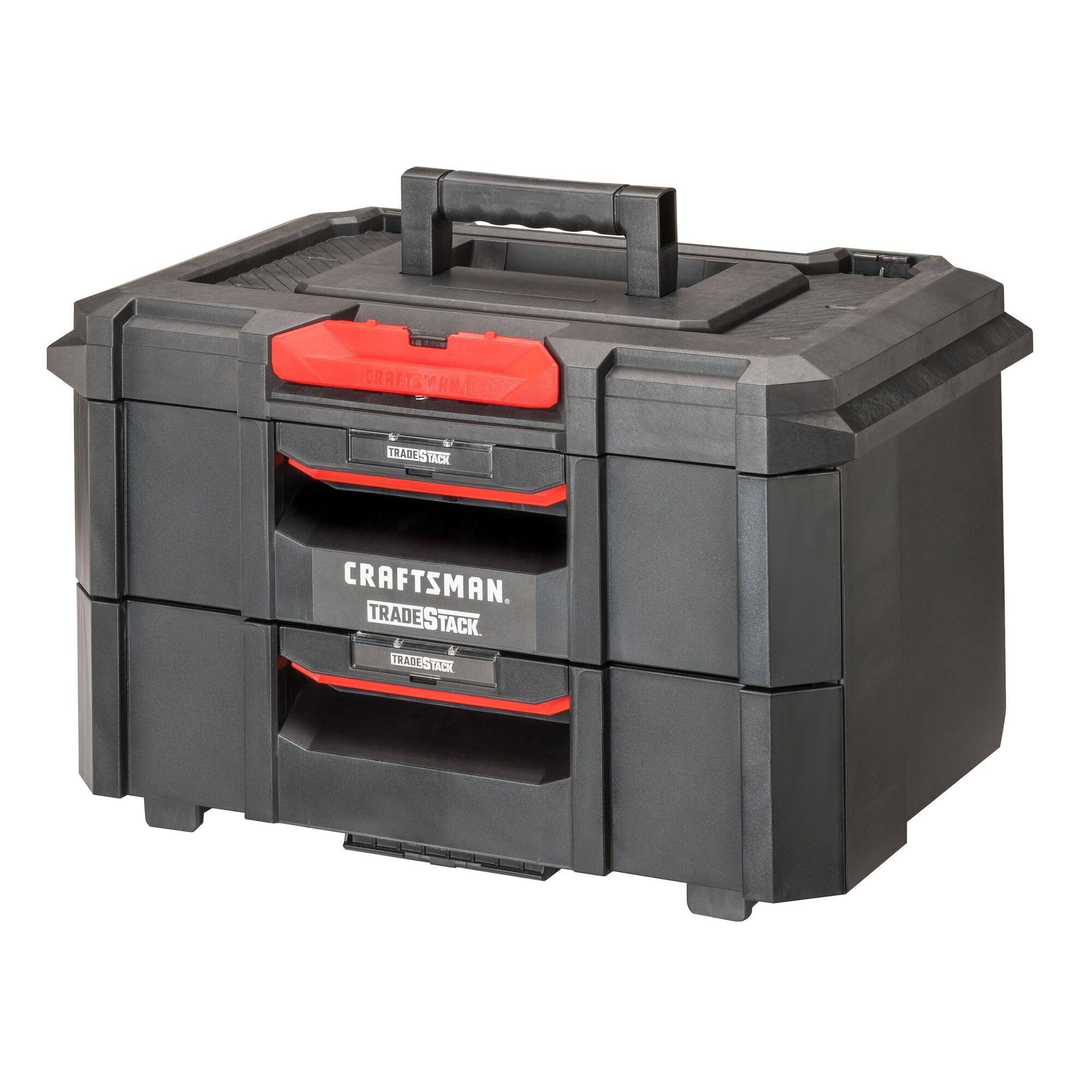 Craftsman TradeStack System 21.45-in Ball-Bearing 2-Drawer Multiple Colors/Finishes STRUCTURAL Foam Tool Box | CMST21404