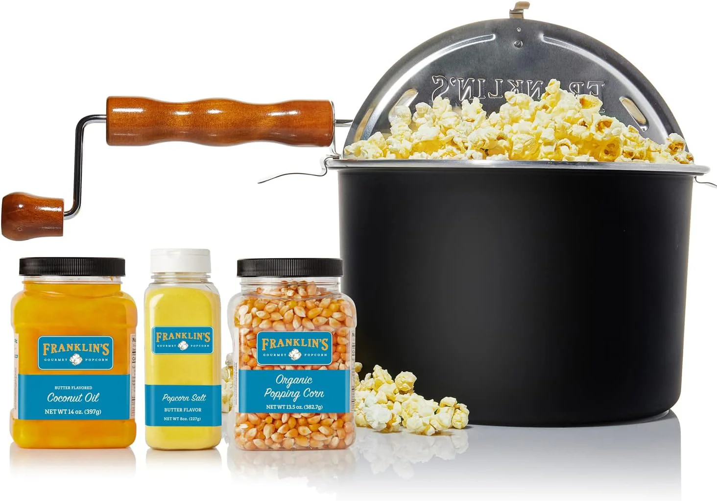 Popcorn Maker with FREE Organic Popcorn Kit - Delicious & Healthy Movie Theater Popcorn - Homemade Popcorn Machine Just Like the Movies