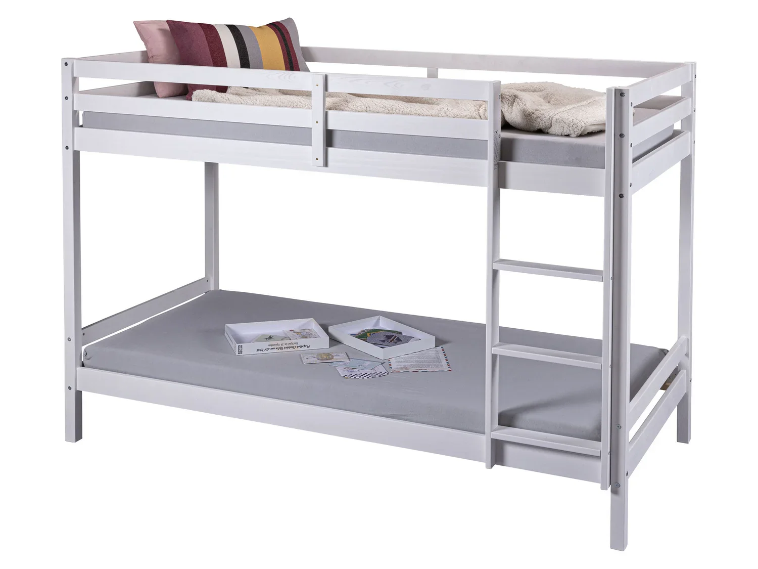 Inter Link Lit superpos enfant, laqu blanc