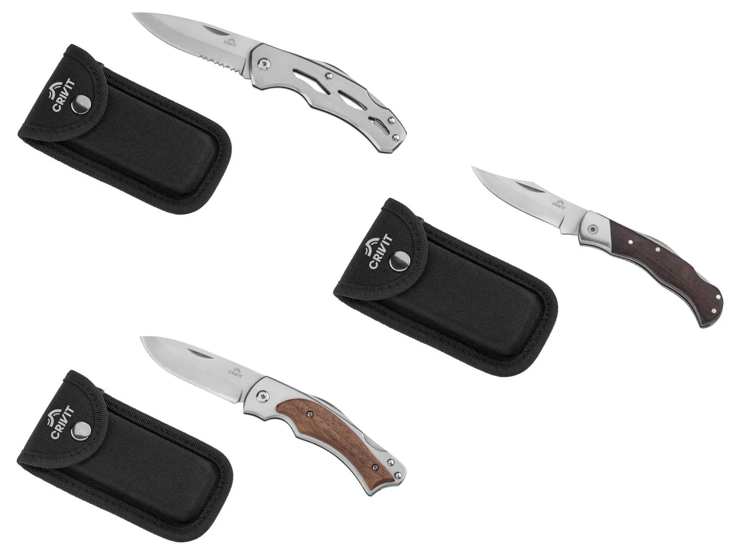 CRIVIT Couteau de poche avec tui ceinture