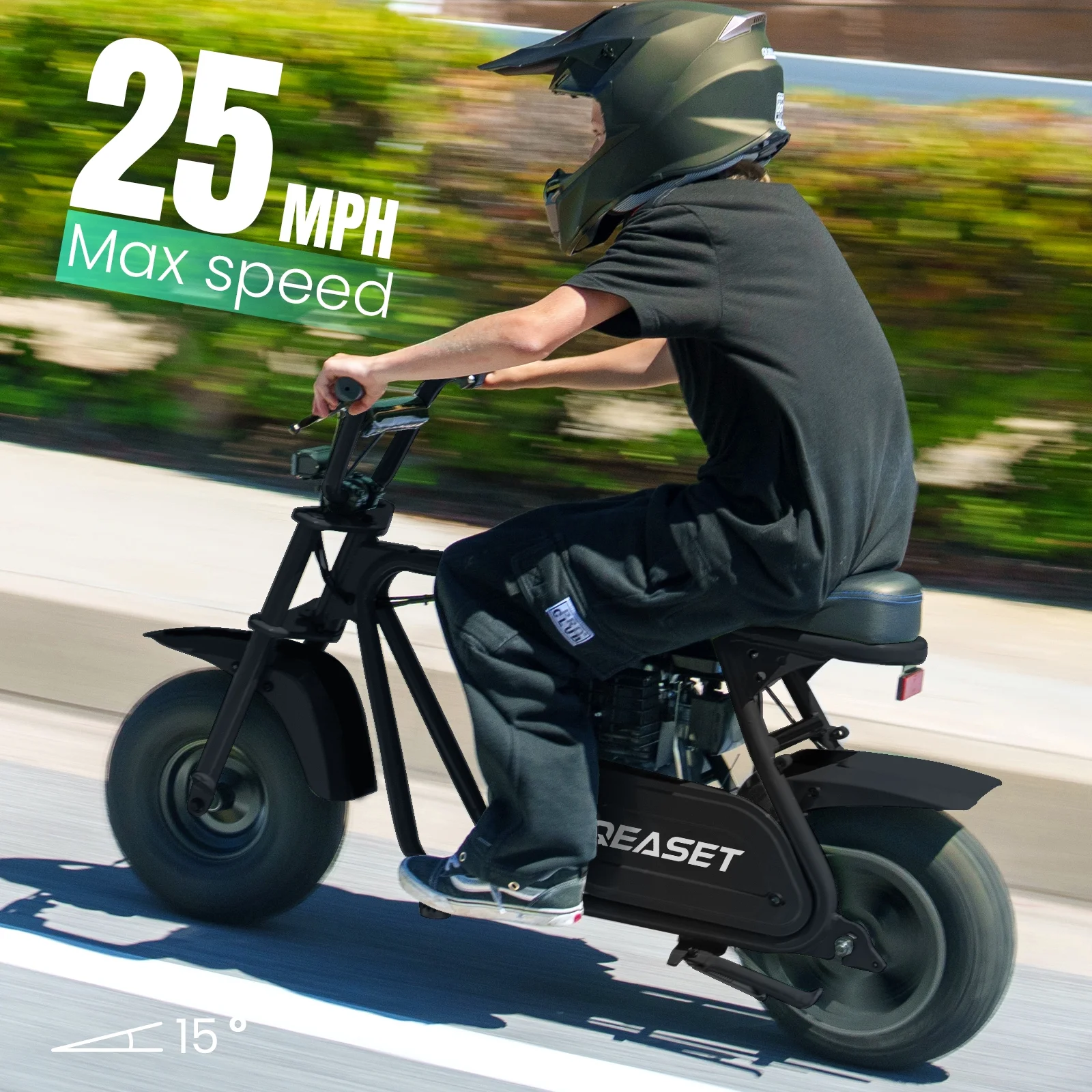 MB001 Gas Powered Mini Dirt Bike 99CC for Teens and Adults, 25MPH Off Road Motorcycle, Weight Support Up to 200 LBS Black(Black) - Image 2