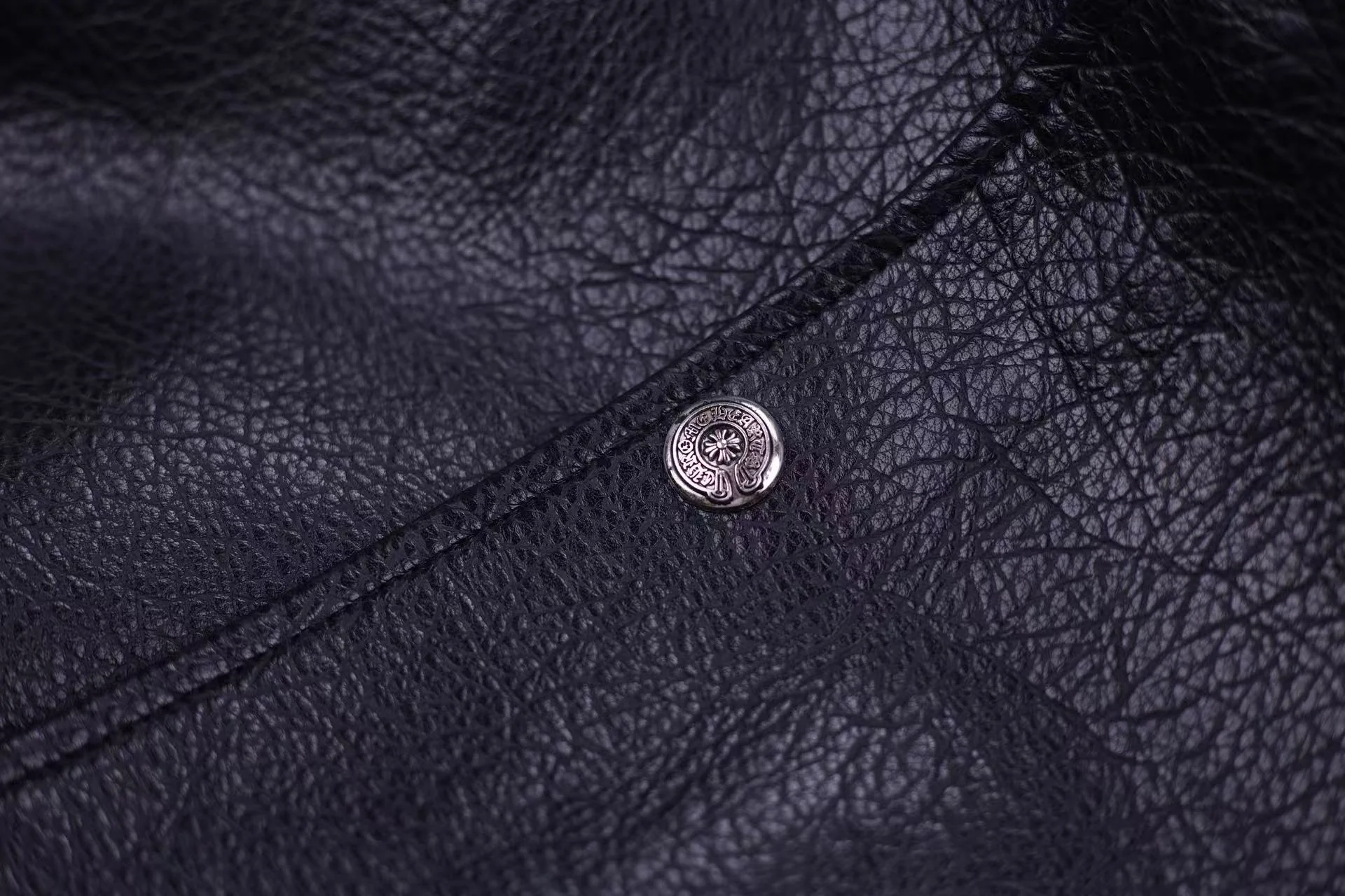 Chrome Hearts Embroidered Sleeve Varsity Jacket - Black Streetwear Coat 5577