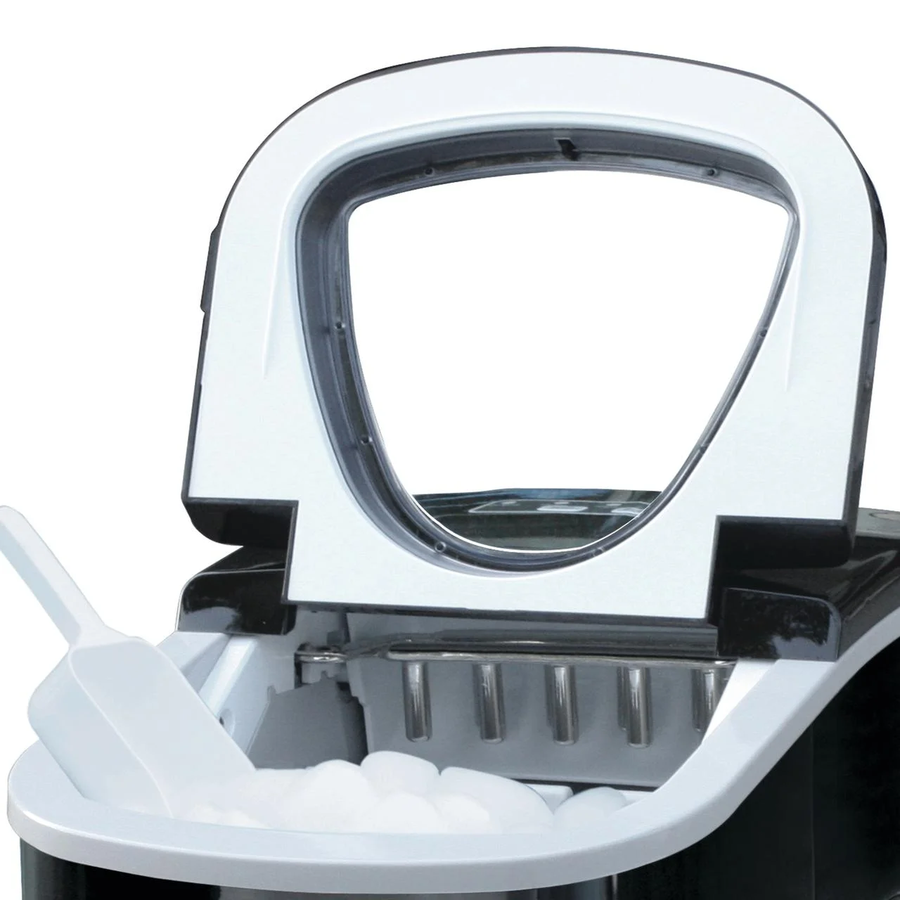 Portable Self Cleaning Ice Maker, Black Stainless Steel, (EFIC117-Ssblack_Sc) - Image 9