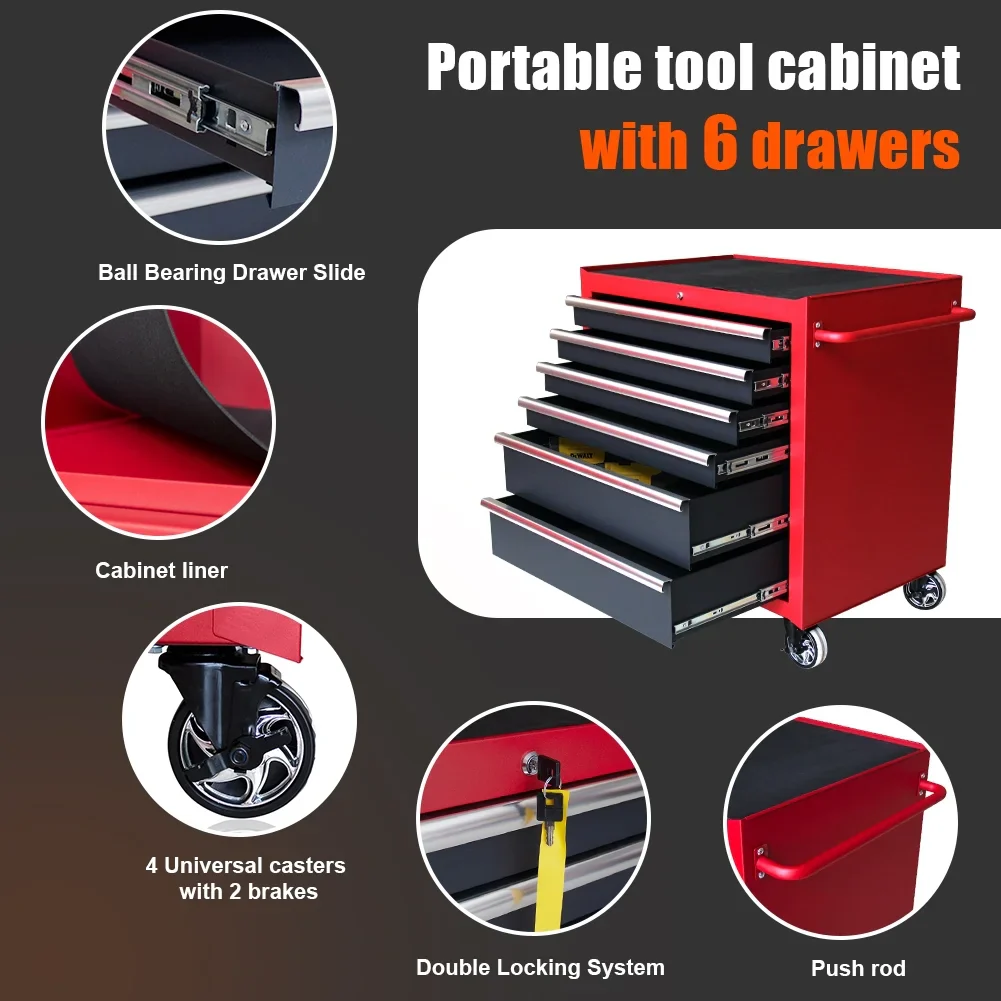 HPDAVV Heavy Duty 36inch 9-drawer Tool Chest and Cabinet, 9-Drawer Tool Chest Combo Rolling Cabinet with Locking System, 36 in. W x 24.5 in. D