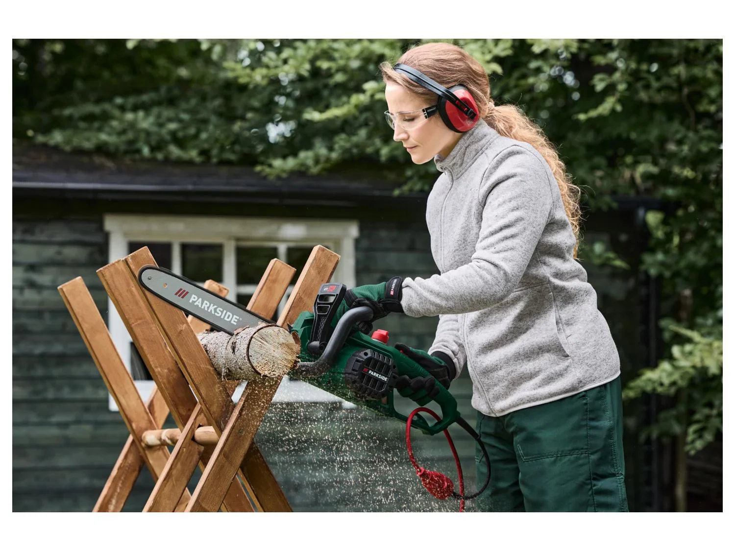 PARKSIDE Trononneuse lectrique PEKS 1600 D4, chane 14, 1600 W