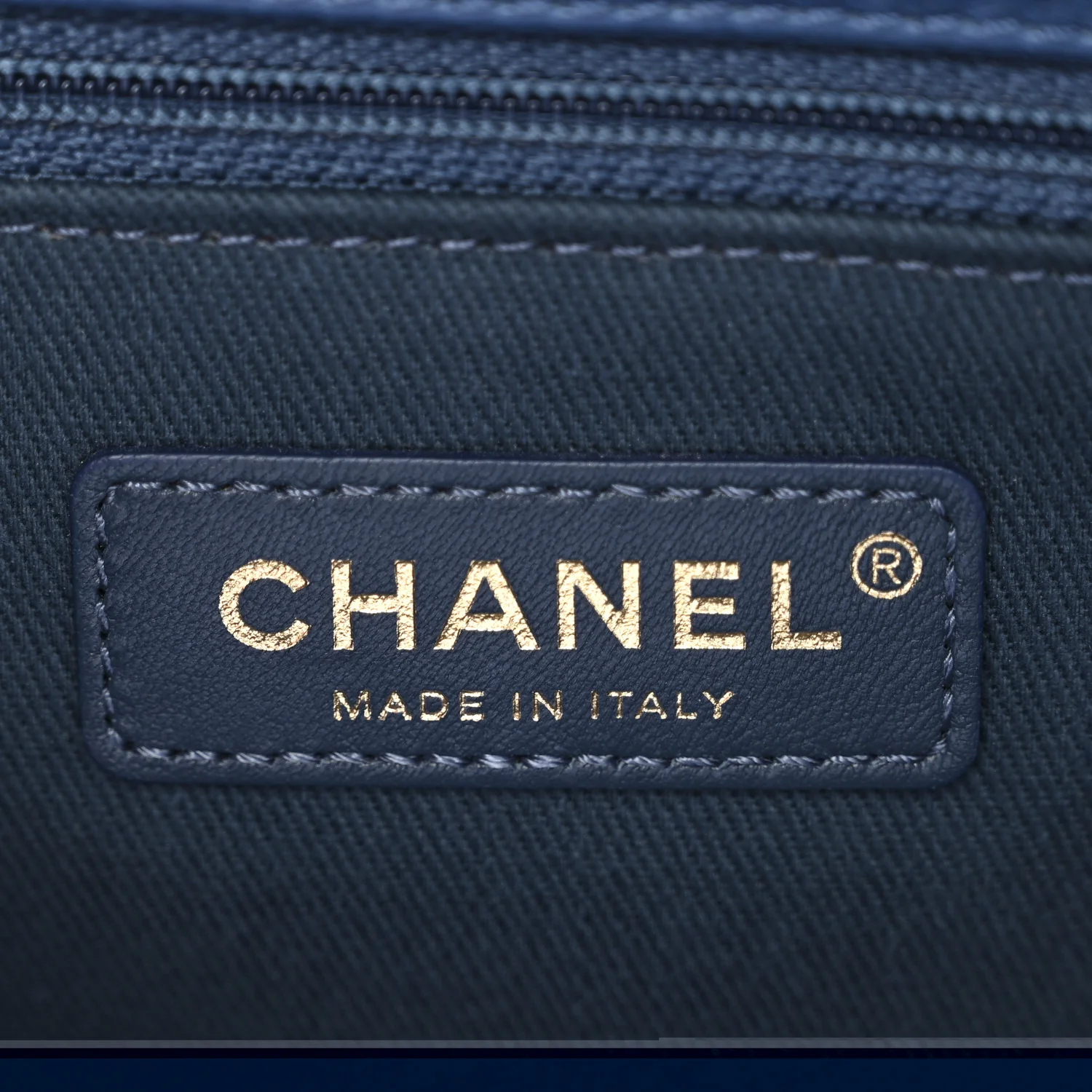 Aged Calfskin Chevron Quilted Small Coco Handle Flap Blue