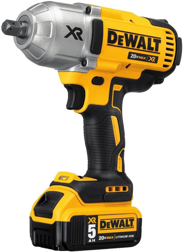 KIT DE CLÉ À CHOCS SANS FIL DEWALT 20V MAX XR AVEC ENCLUME À DÉTENSION, 1/2 POUCE (DCF899P2)