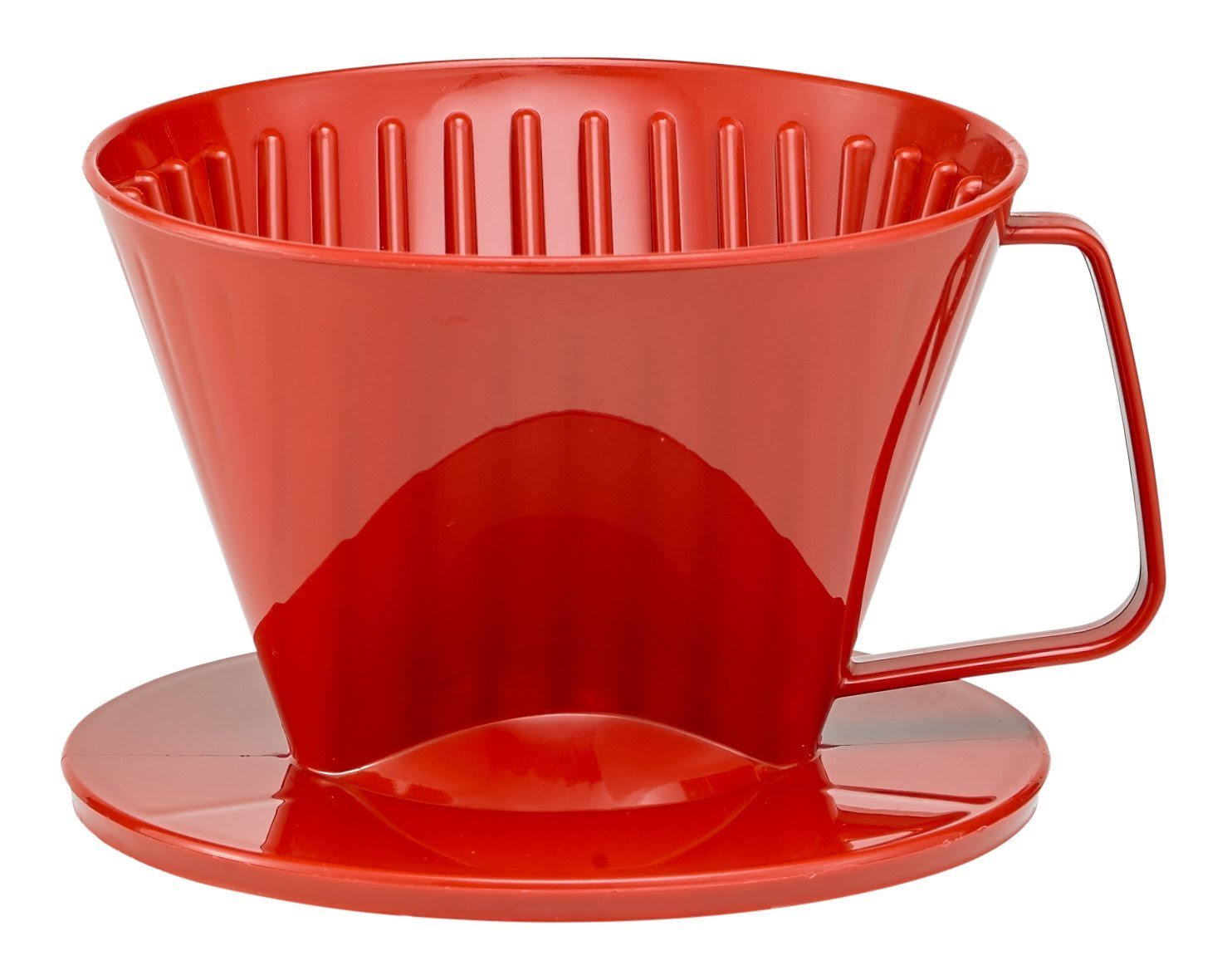 HIC Coffee Filter Cone Red Number 1-Size Brews 1 to 2-Cups