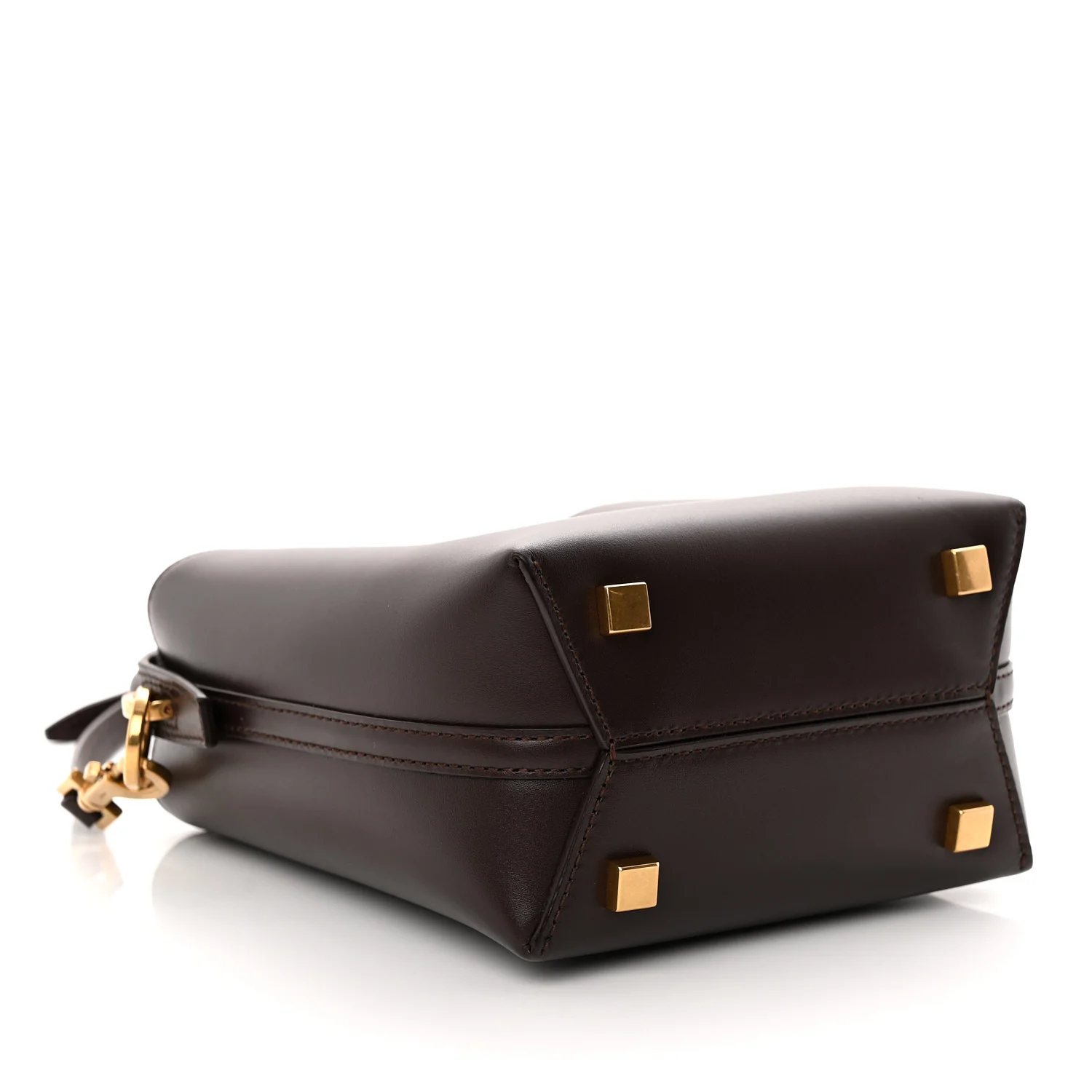 Shiny Calfskin Le 37 Mini Bucket Bag Dark Sweet Chocolate