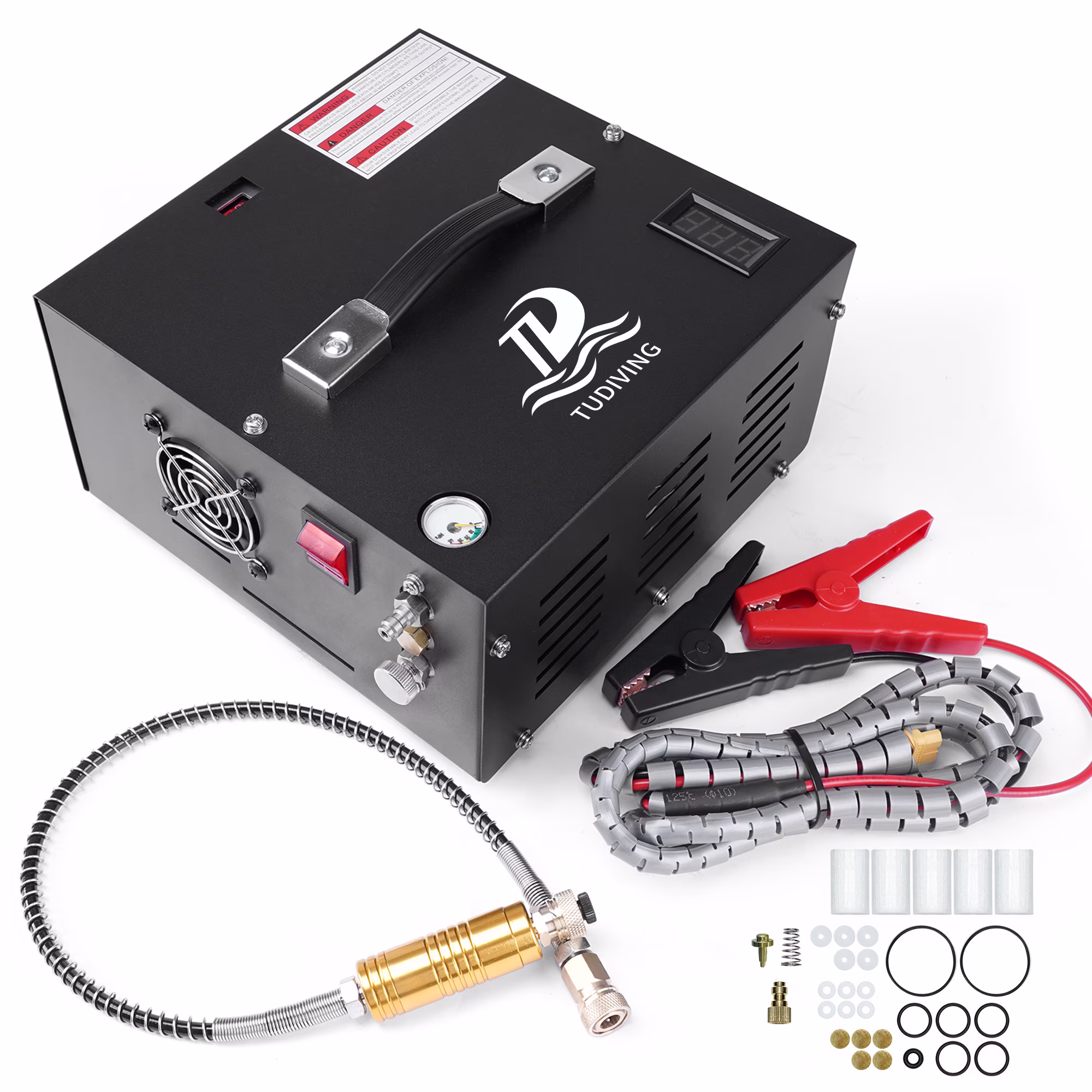 TUDIVING Pcp Air Compressor Built in Converter Pcp Compressor 4500psi/300bar