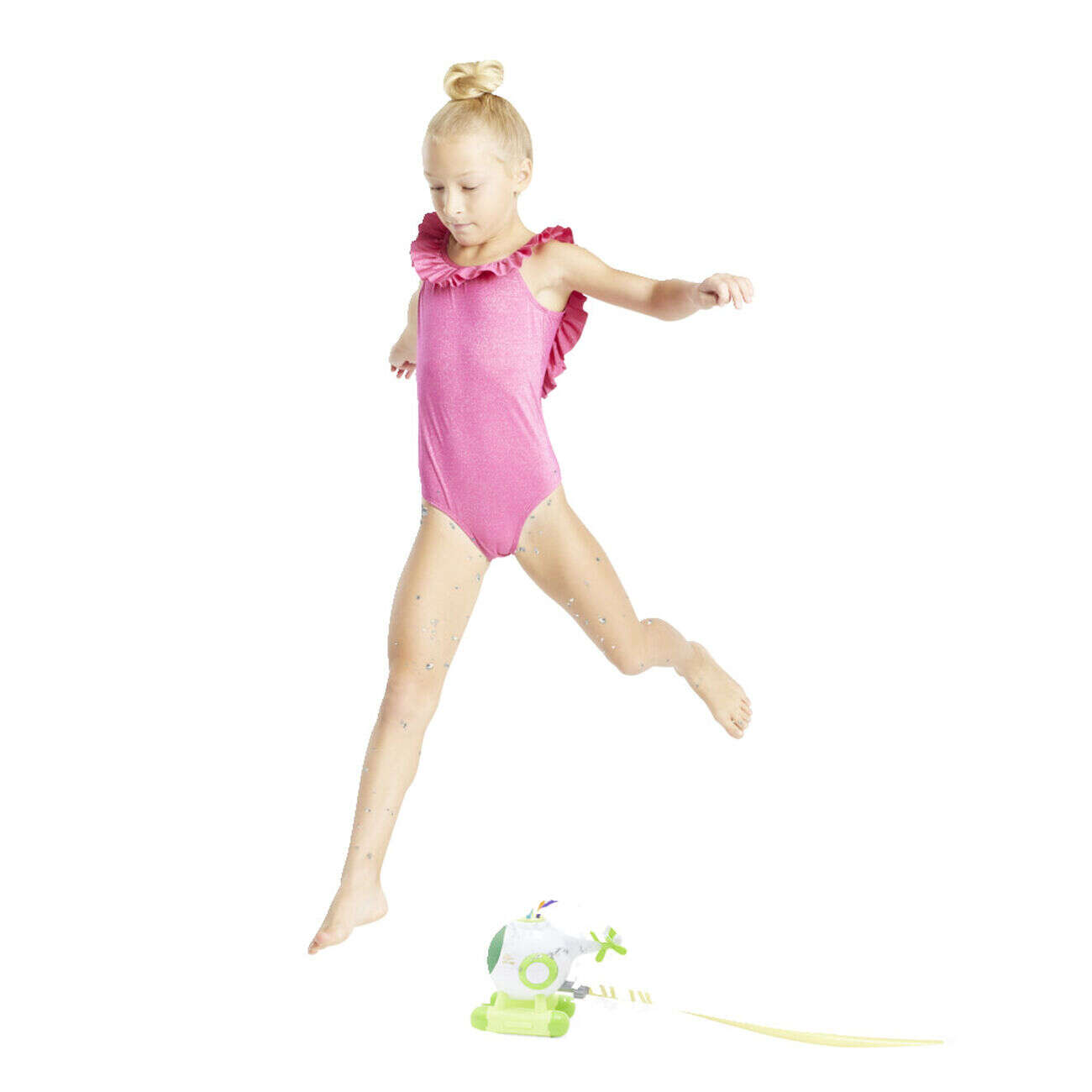 Hélicoptère avec jet d'eau en plastique 23x14xH22cm