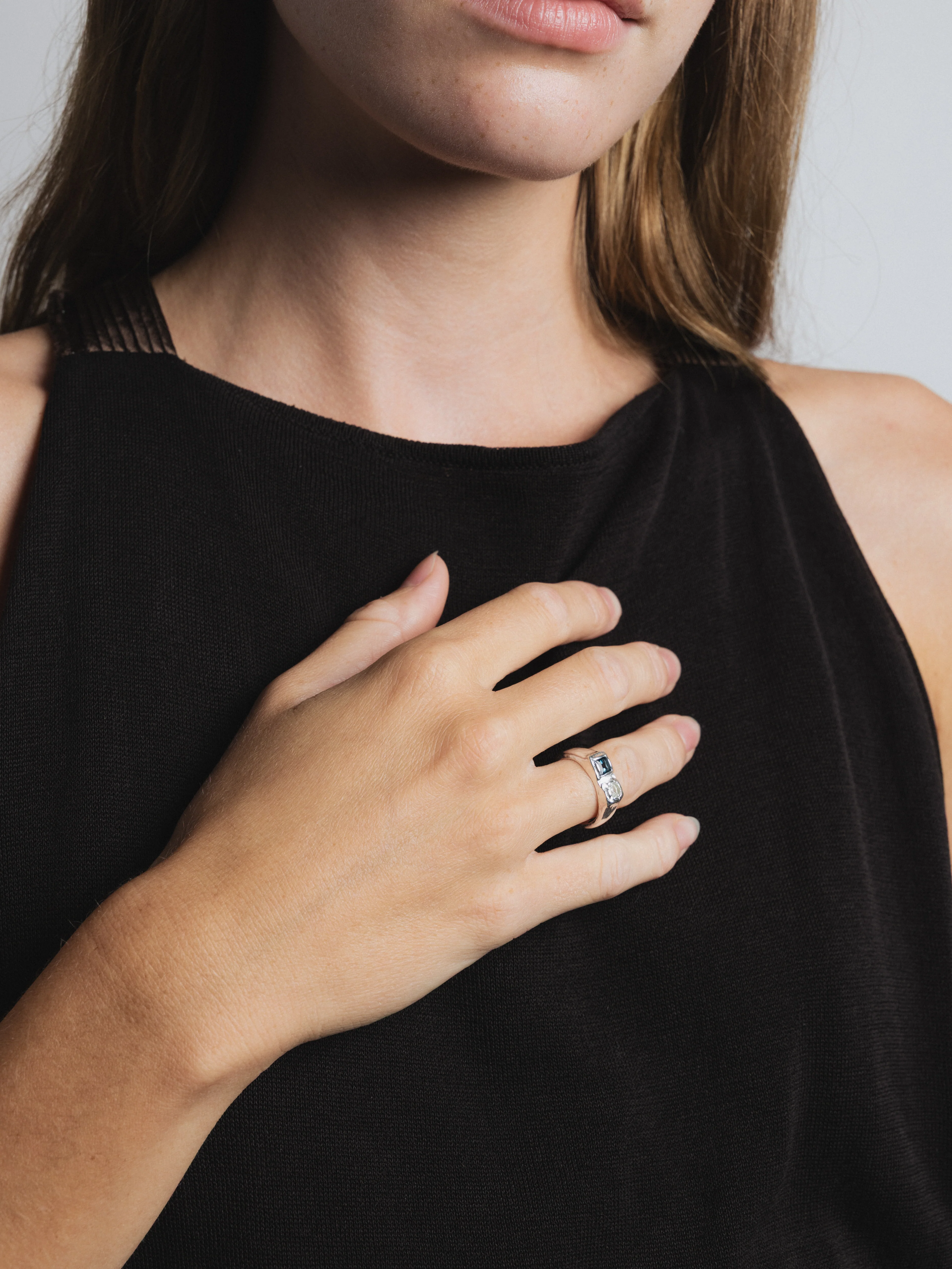 Bryce Ring in Blue and Sterling Silver