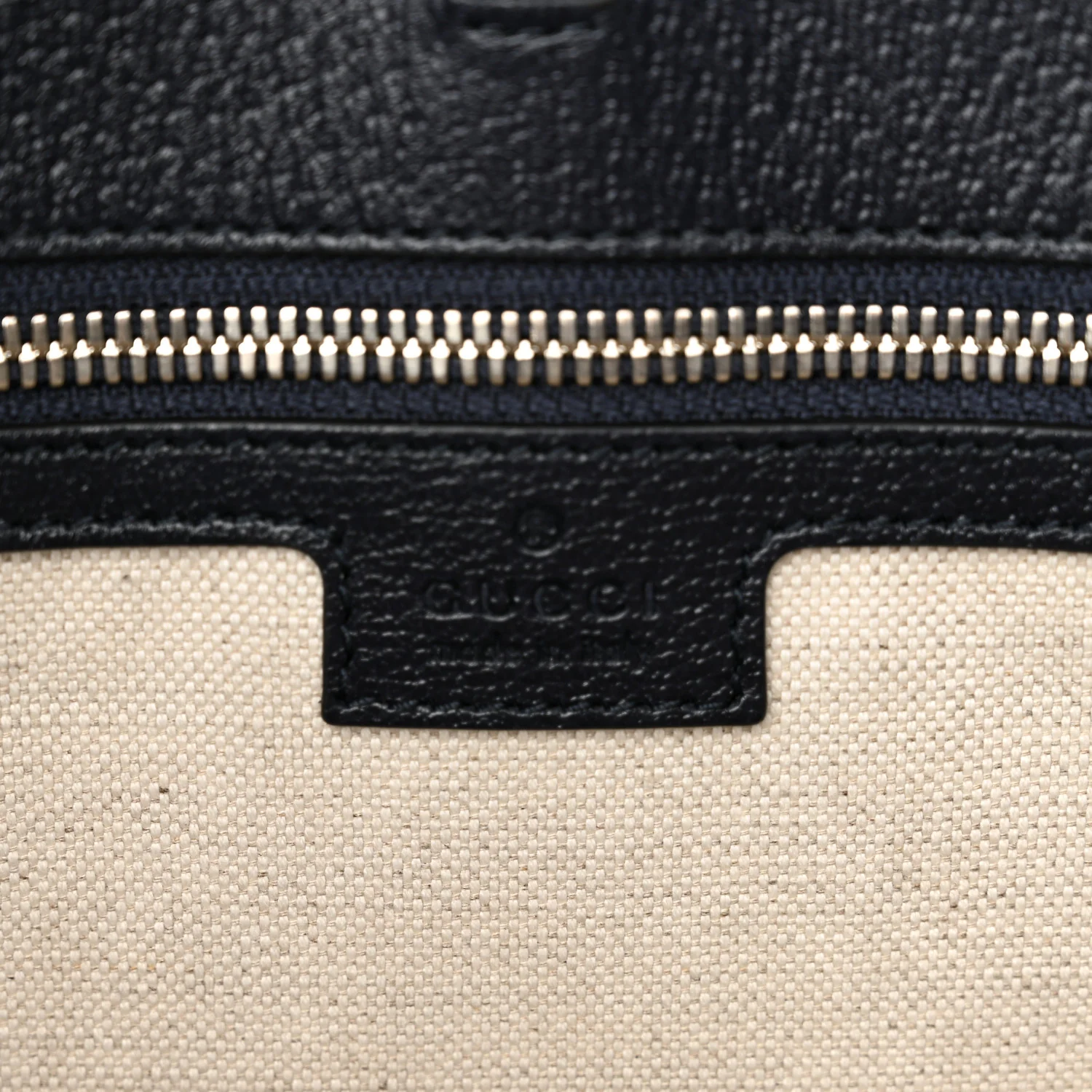 GG Supreme Monogram Textured Dollar Calfskin Web Medium Retro Interlocking G Tote Bag Beige Blue