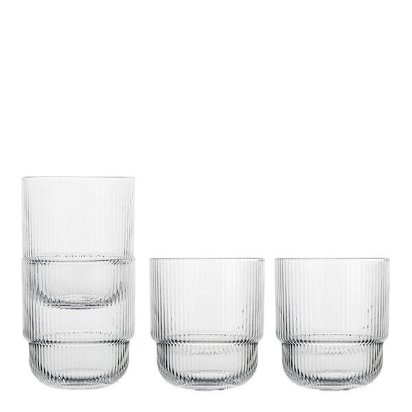 Blanka vannglass 40 cl 4 stk klar