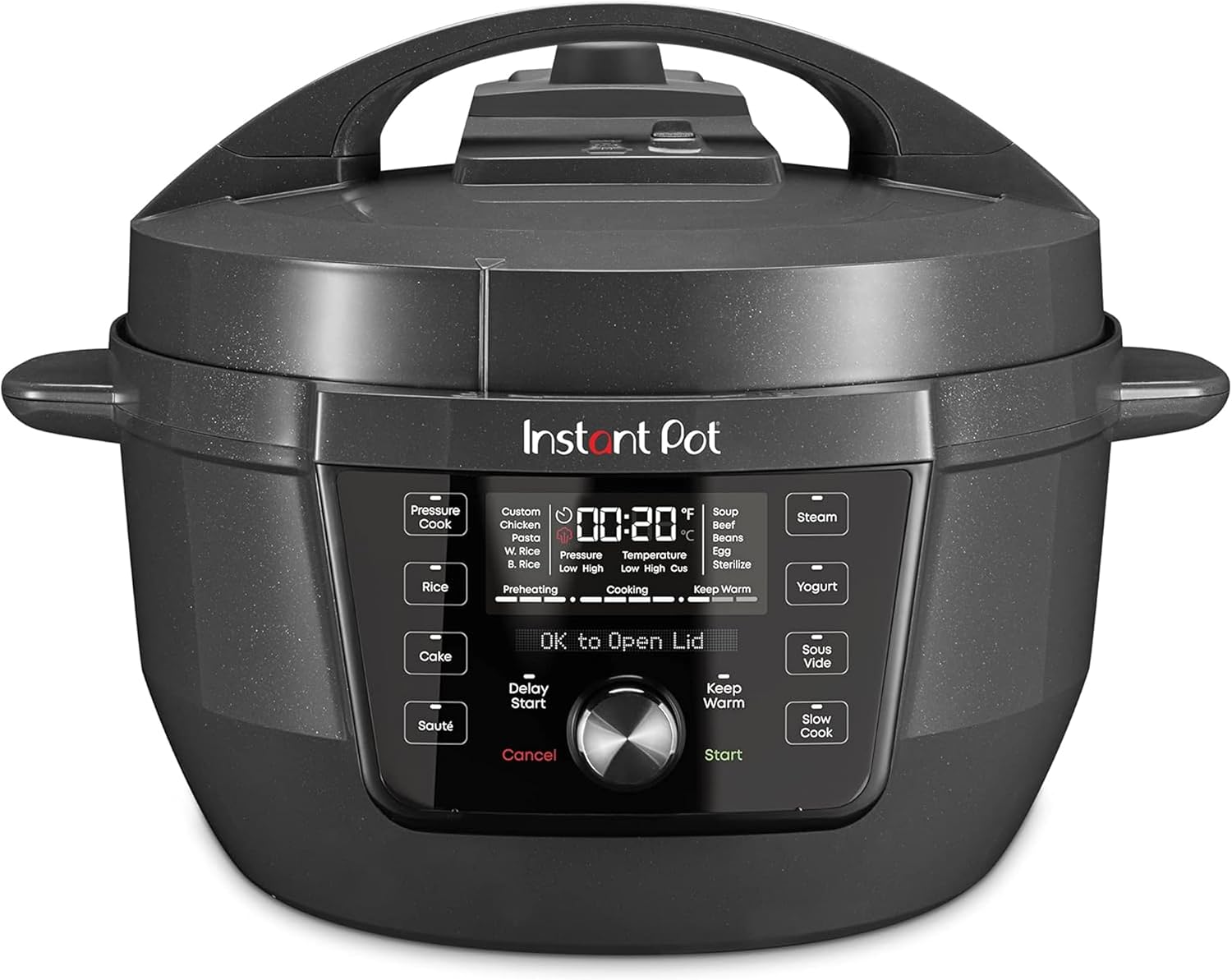 Instant Pot Pro (8 QT) 10-in-1 Pressure Cooker, Slow Cooker, Rice/Grain Cooker, Steamer, Sauté, Sous Vide, Yogurt Maker, Sterilizer, and Warmer, Includes App with Over 800 Recipes, Black