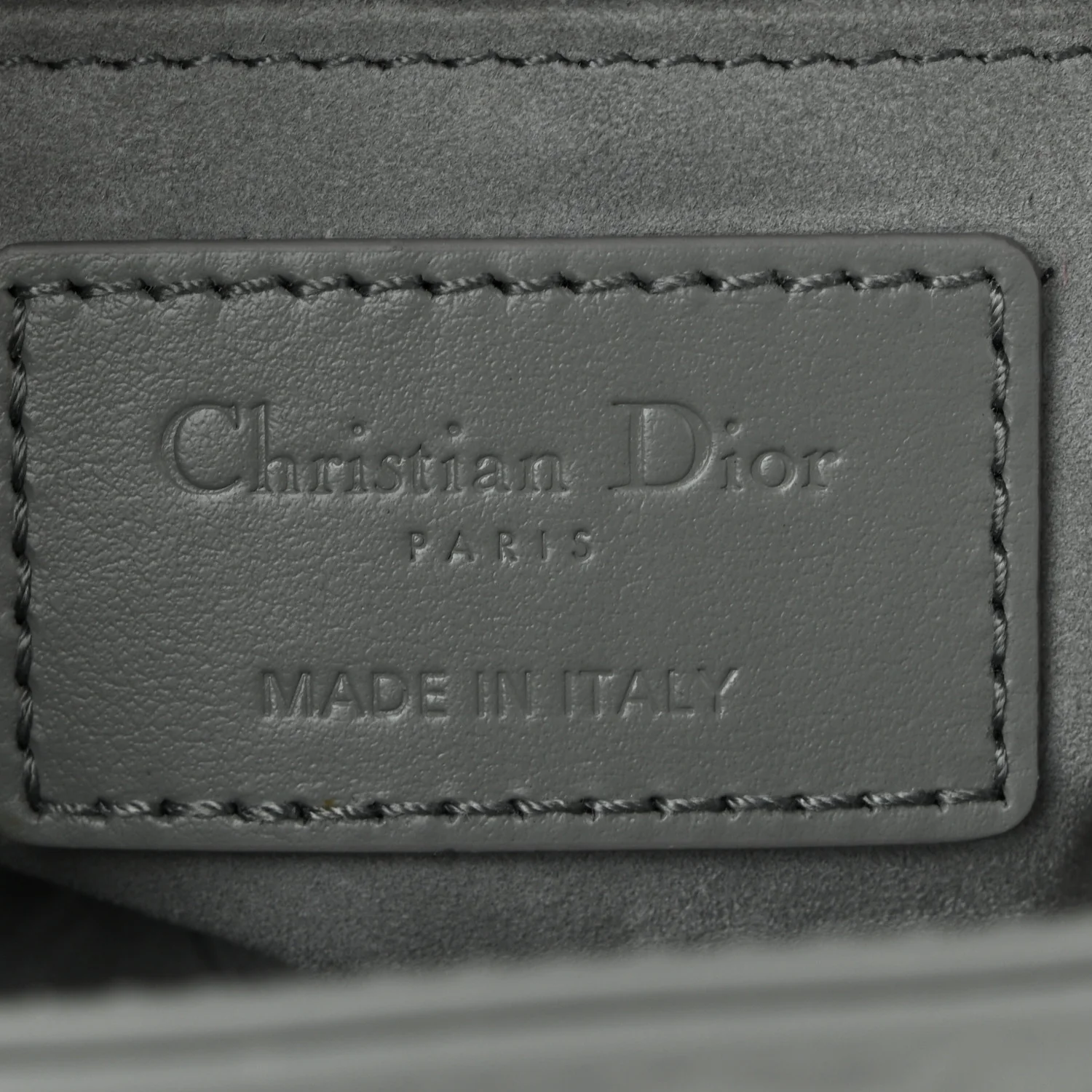 Calfskin Cannage Diamond Small My ABCDior Lady Dior  Gray
